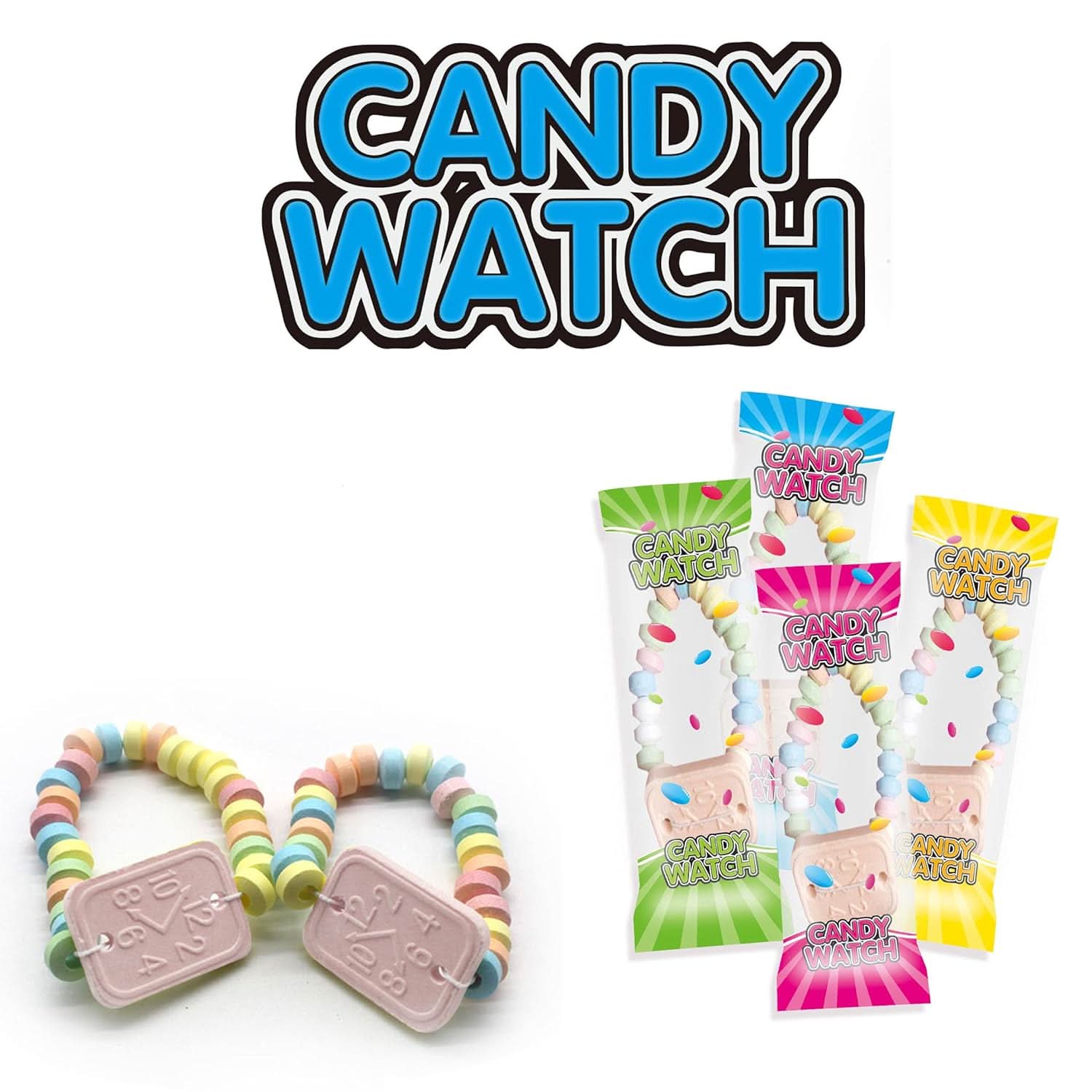 CANDY WATCH Traubenzucker Uhren (50 Stück) – Bunte essbare Uhren für Kindergeburtstag & Party – Retro Süßigkeiten Großpackung 725g - Image 3