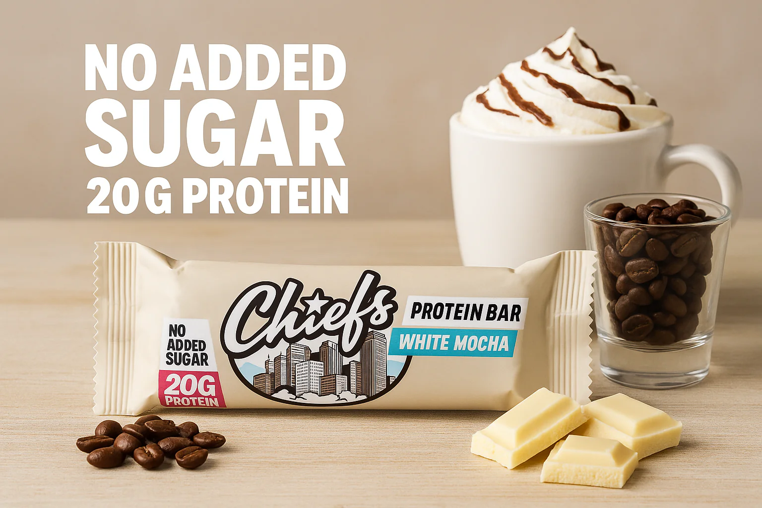 Chiefs Proteinriegel White Mocha 55g - Image 6