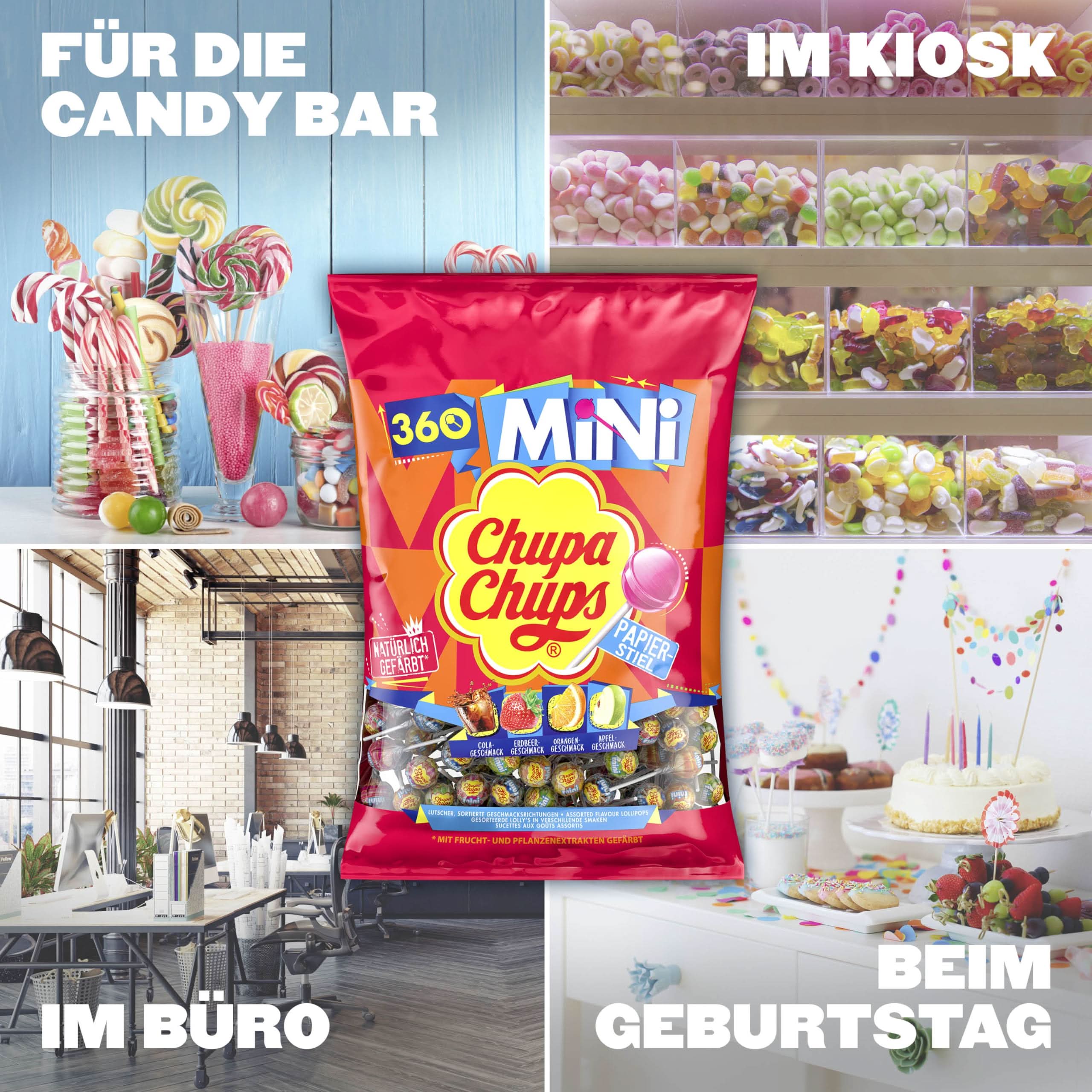 Chupa Chups Mini Classic Lutscher-Beutel, 360 x 6g - Image 4