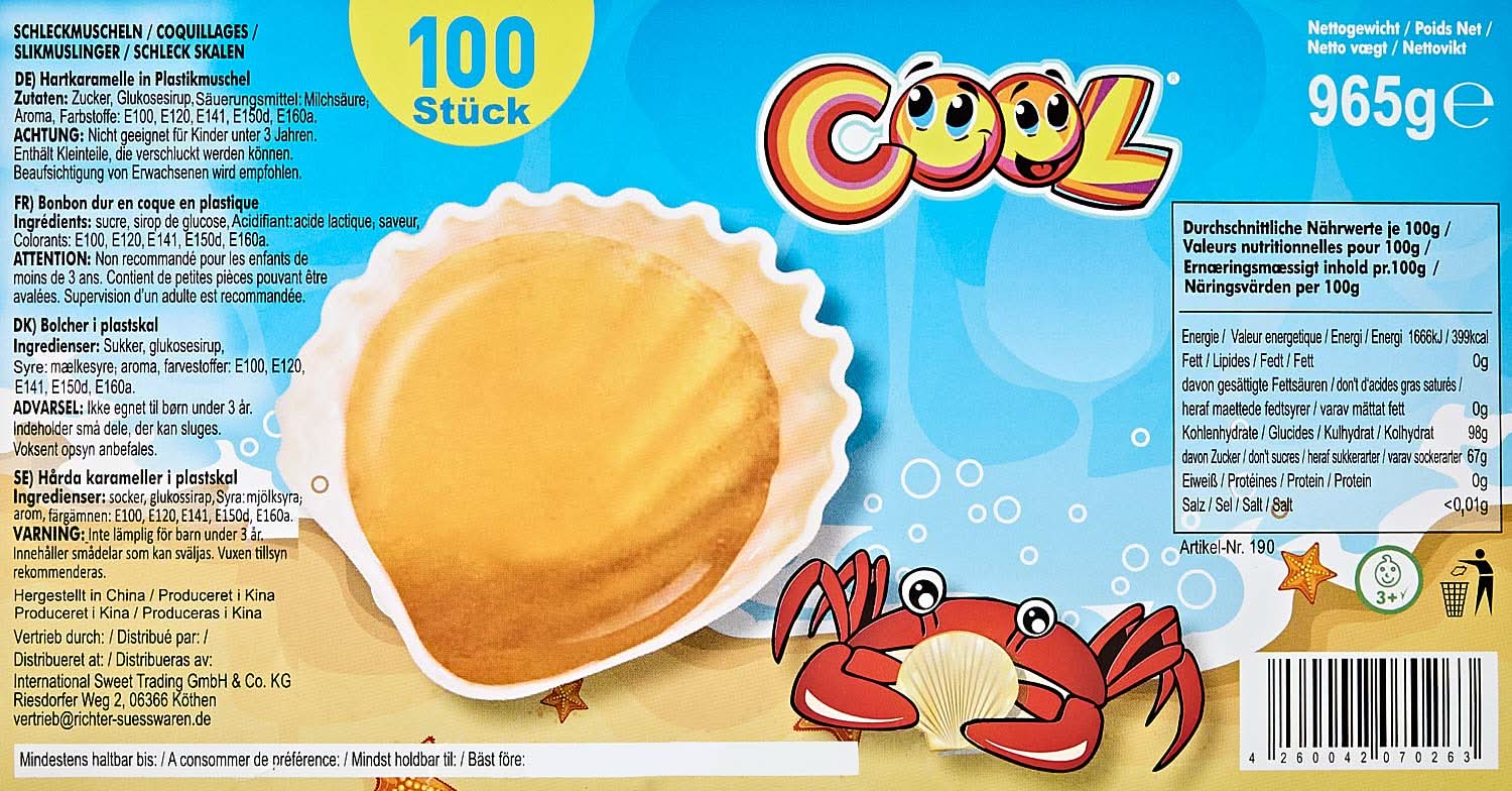 Cool Schleckmuscheln 100 Stück in Dose, 1er Pack (1 x 965 g) - Image 4