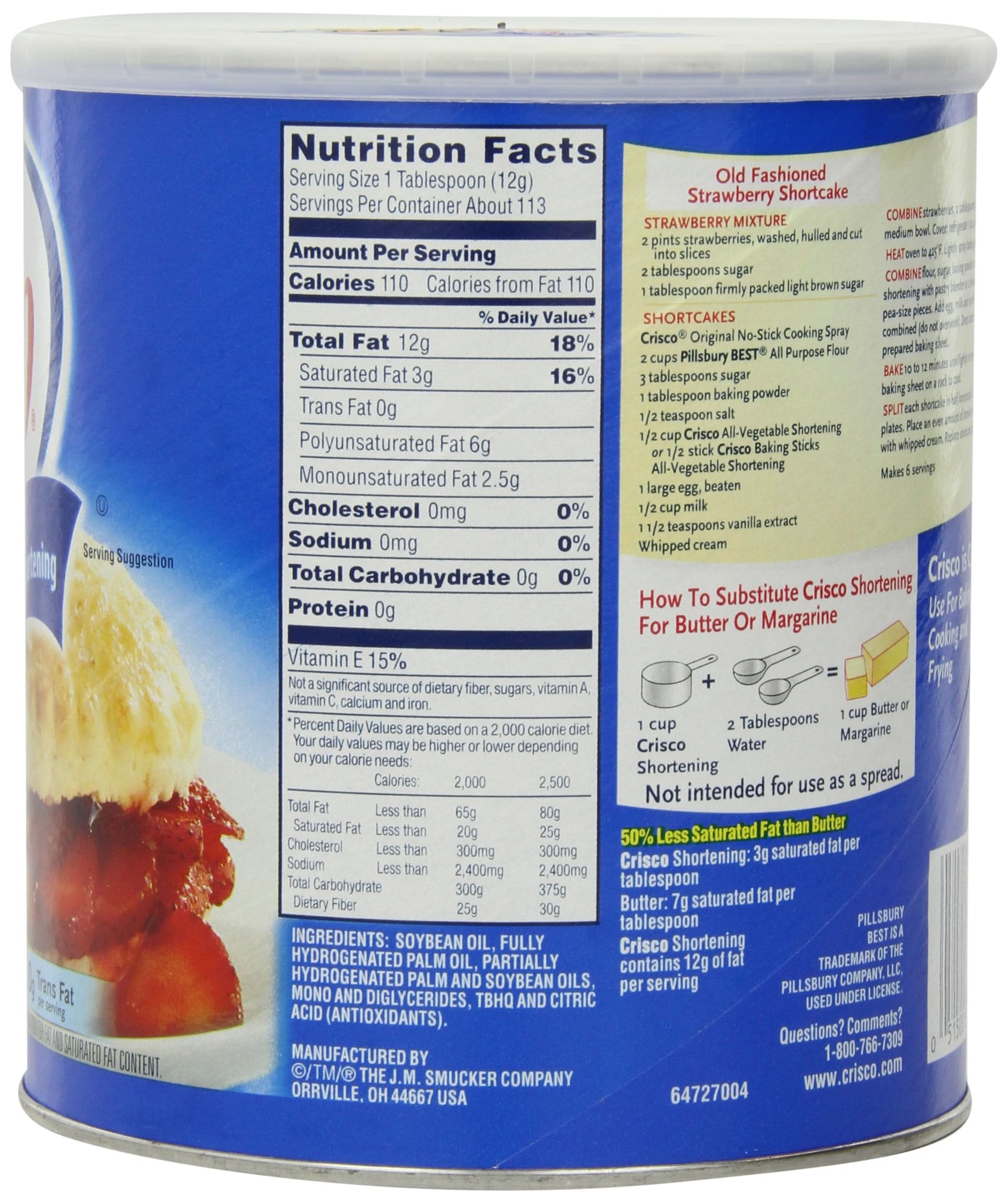 Crisco All-Vegetable Shortening 1.36 kg - Image 3