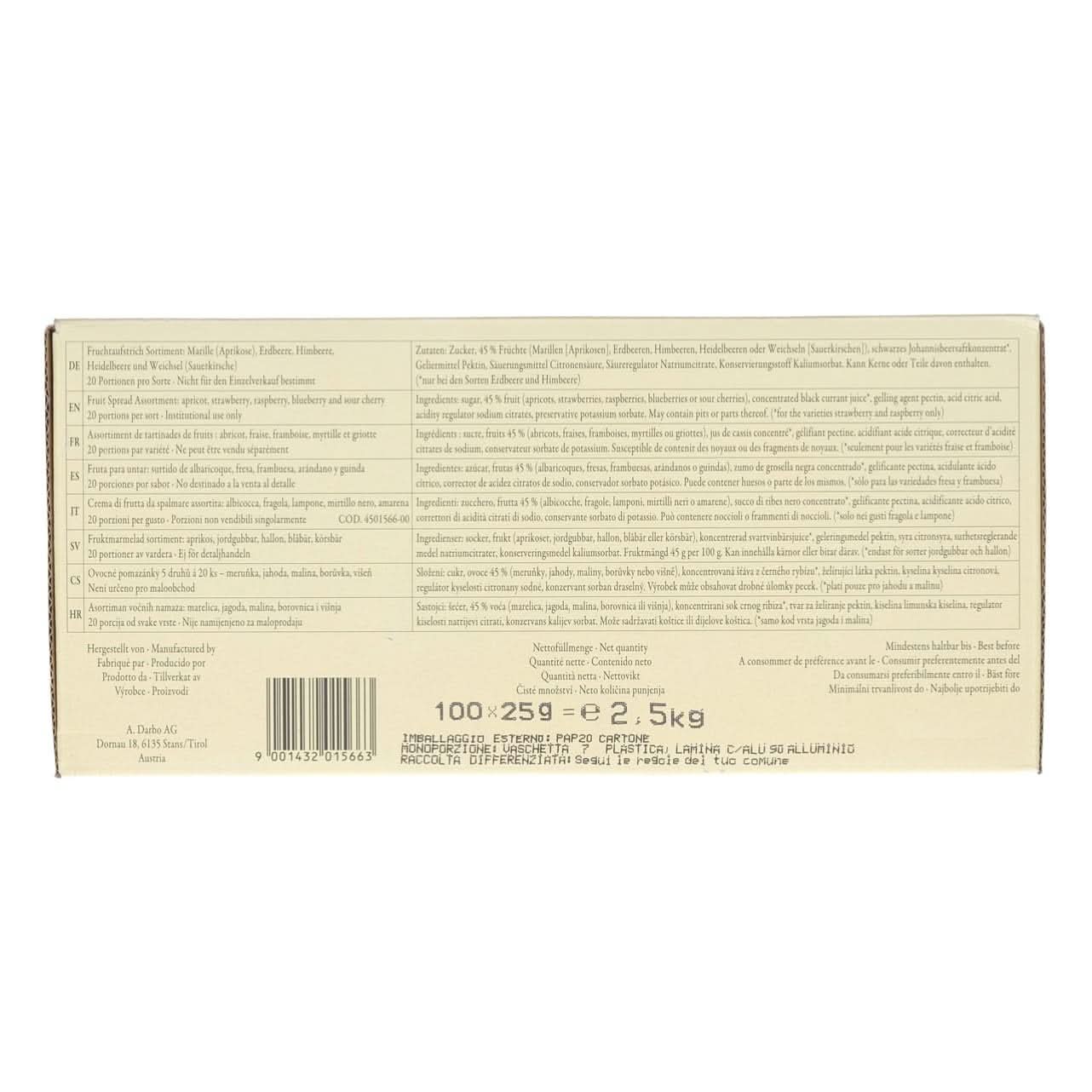 Darbo Fruchtaufstrich 100 Portionen - Mix Sortiment, 1er Pack (1 x 2.5 kg) - Image 5