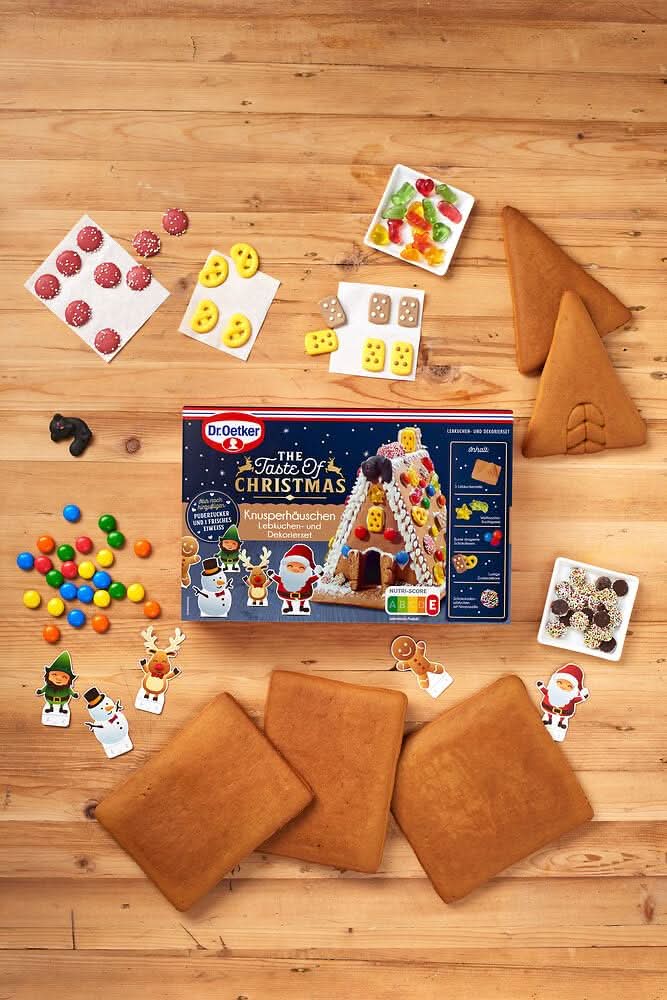 Dr.Oetker Knusper-Häuschen, Lebkuchenhaus Dekorierset zum Basteln, Knusperhaus für die Weihnachtszeit - 403g - Image 3