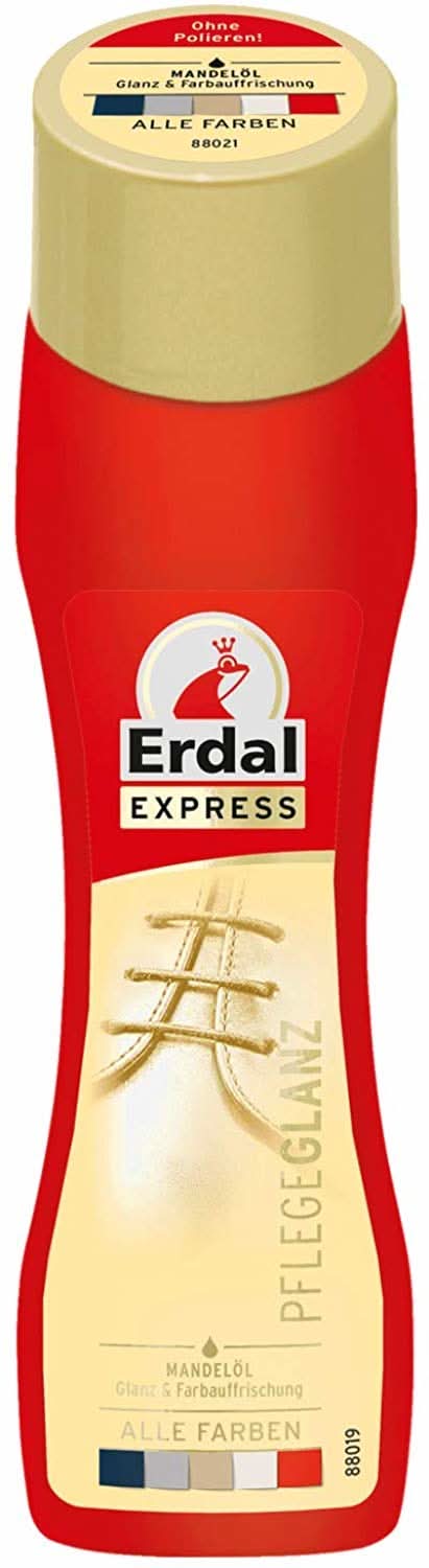 Erdal 2x Express Pflegeglanz Alle Farben & Schwarz Schuhcreme Mandelöl frischt - Image 2