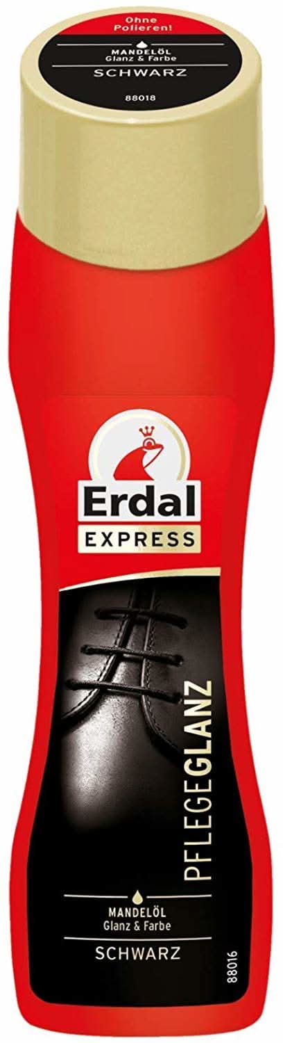 Erdal 2x Express Pflegeglanz Alle Farben & Schwarz Schuhcreme Mandelöl frischt - Image 3