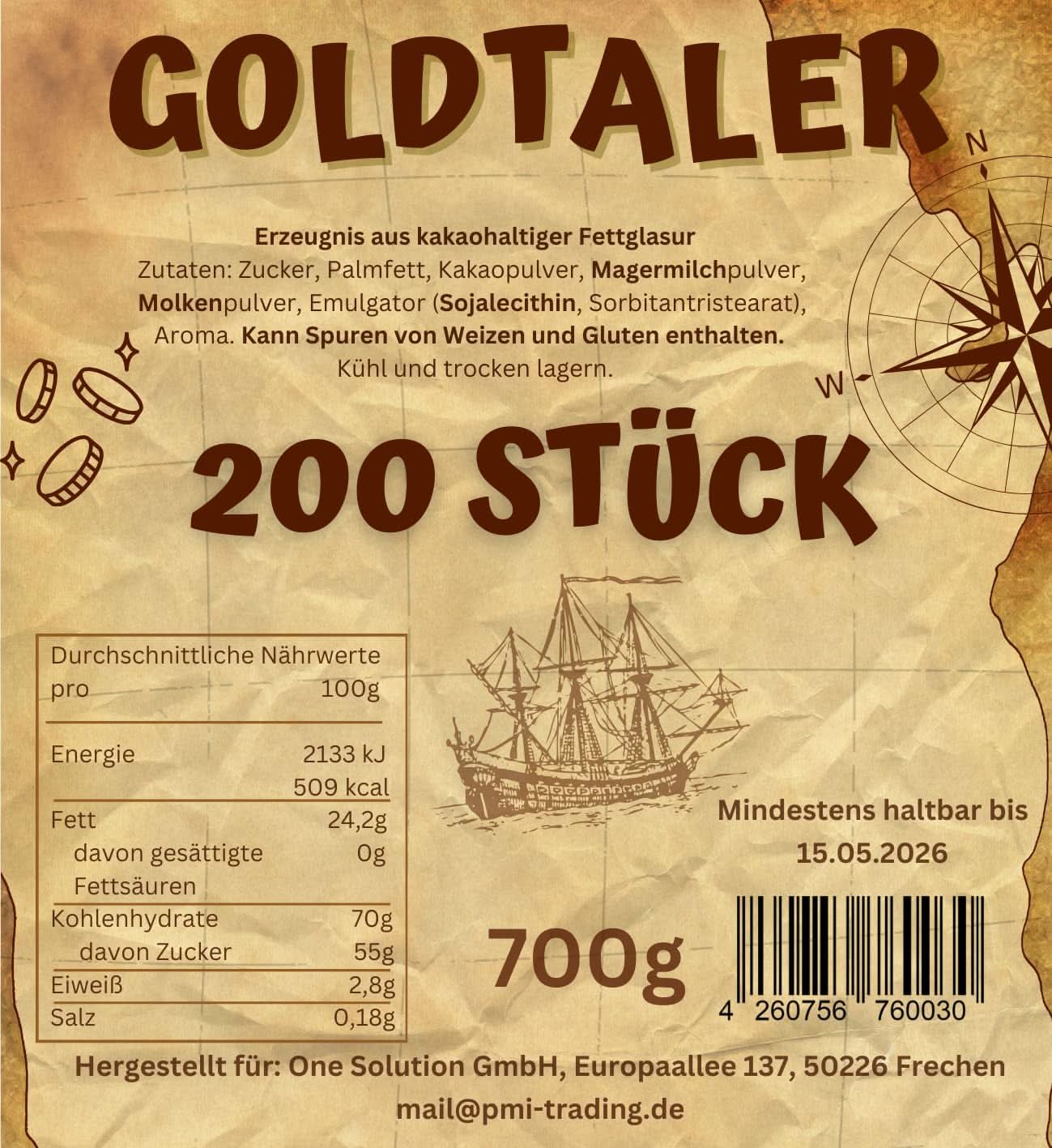 Schoko-Goldtaler 200 Stück – ideal für Schatzsuchen & Karneval - Image 4