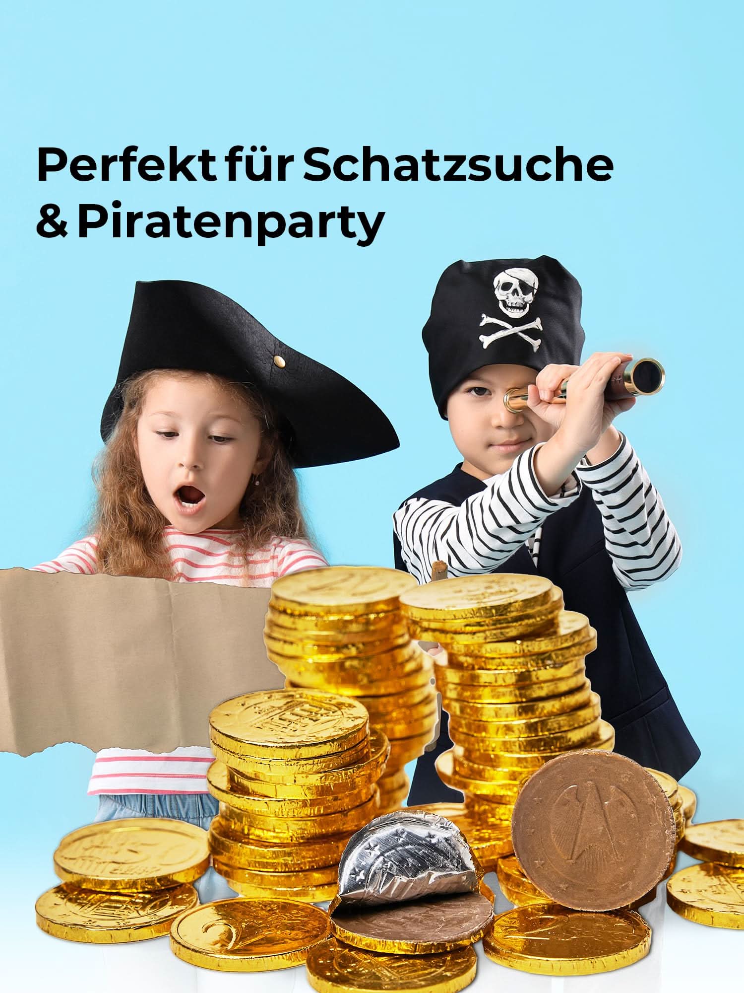 Schoko-Goldtaler 200 Stück – ideal für Schatzsuchen & Karneval - Image 5