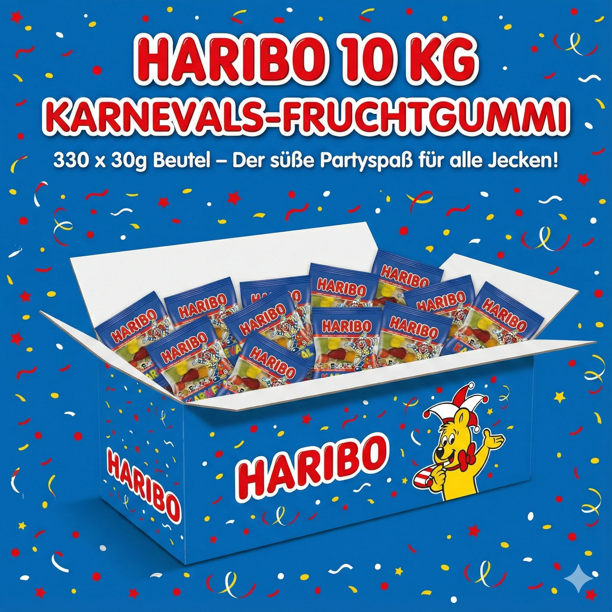 Haribo Wurfmaterial Minis für Karneval und Fasching - ca. 330 Stück - 10kg - Image 3