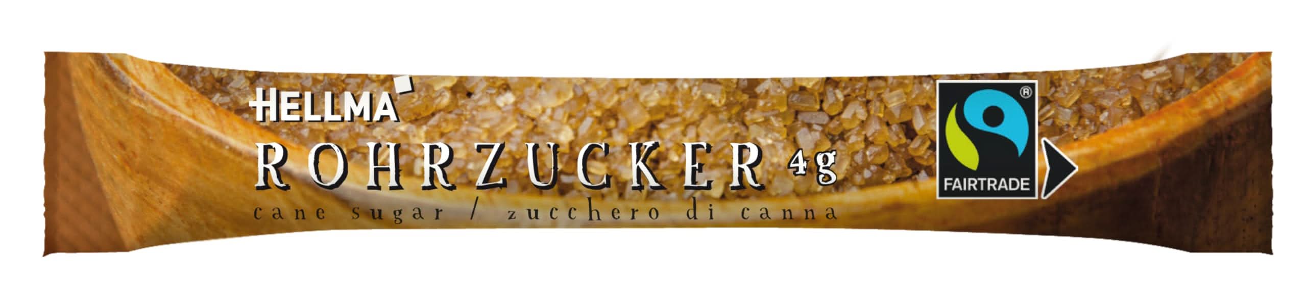 Hellma Fairtrade brauner Rohrzucker-Sticks 500 Stk. je 4 g - 2 kg - Image 2