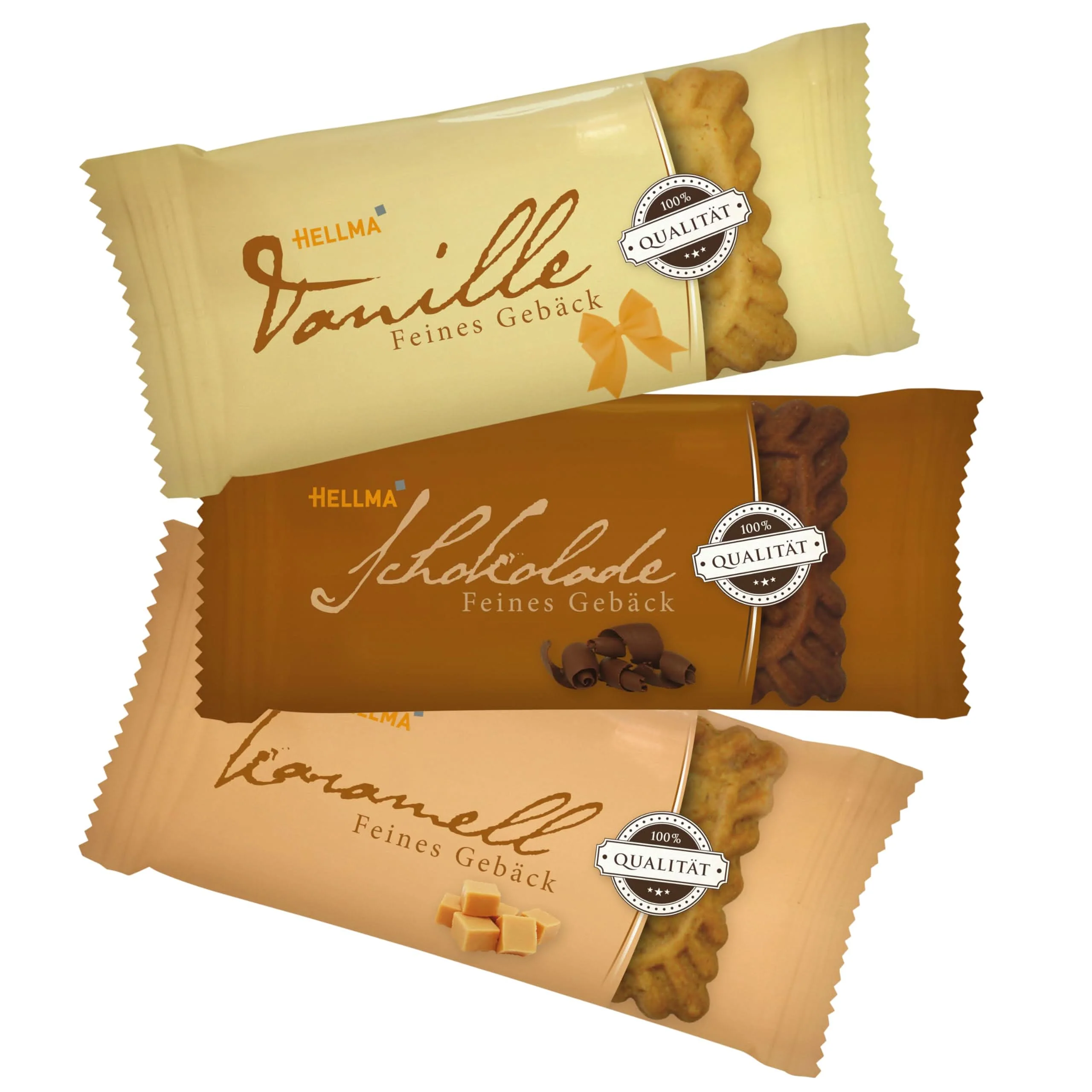 HELLMA Feines Gebäck Mix - 200 Stk. Kekse, einzeln verpackt - 3 Sorten - Vorrats-Box - für Hotel, Café und Gastronomie - Image 2