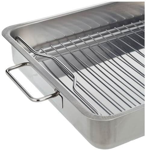 IKEA Koncis Ofenform mit Rost, Edelstahl, Silber, 40 x 32 x 7 cm - Image 6