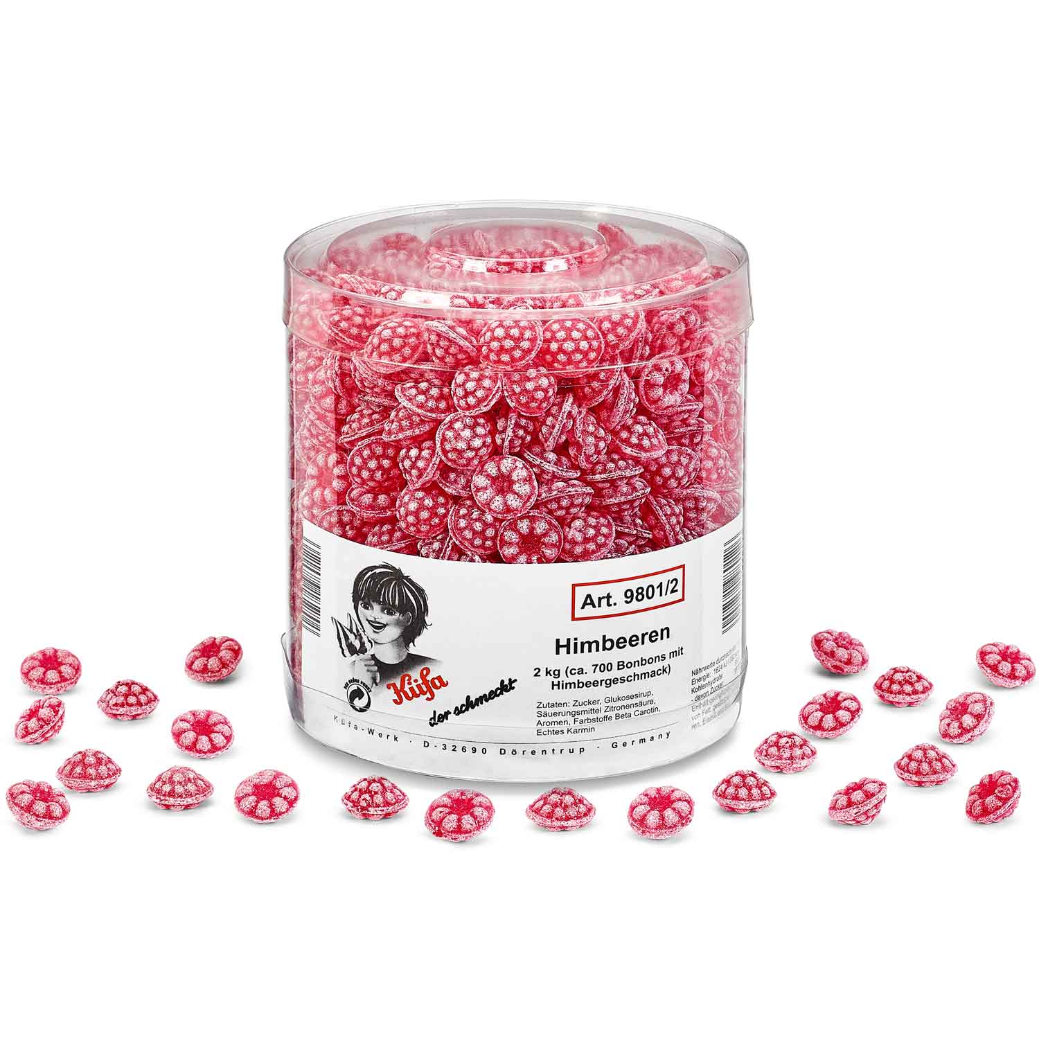 Küfa Himbeeren Fruchtbonbons, 700 Stück - 2kg - Image 2