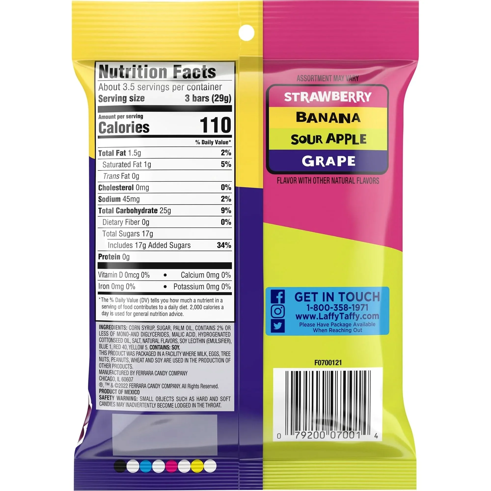 Laffy Taffy Fruit Candy Assorted 99g - Image 2