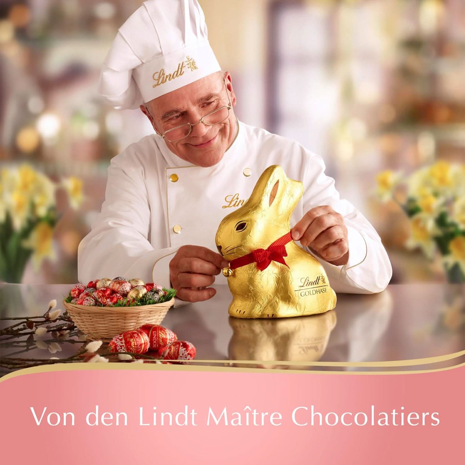 Lindt Blätterkrokant Eier Weiß 85g - Image 2