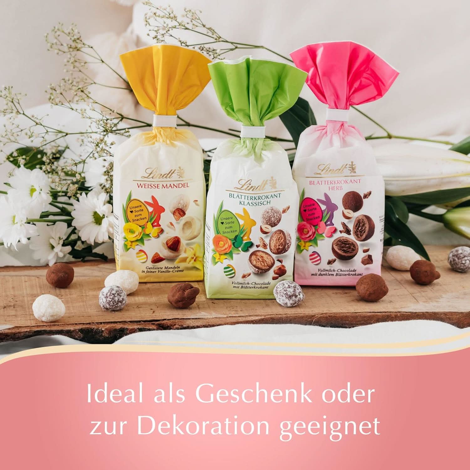 Lindt Schokolade Frühlings-Snacking Blätterkrokant | 100g - Image 2