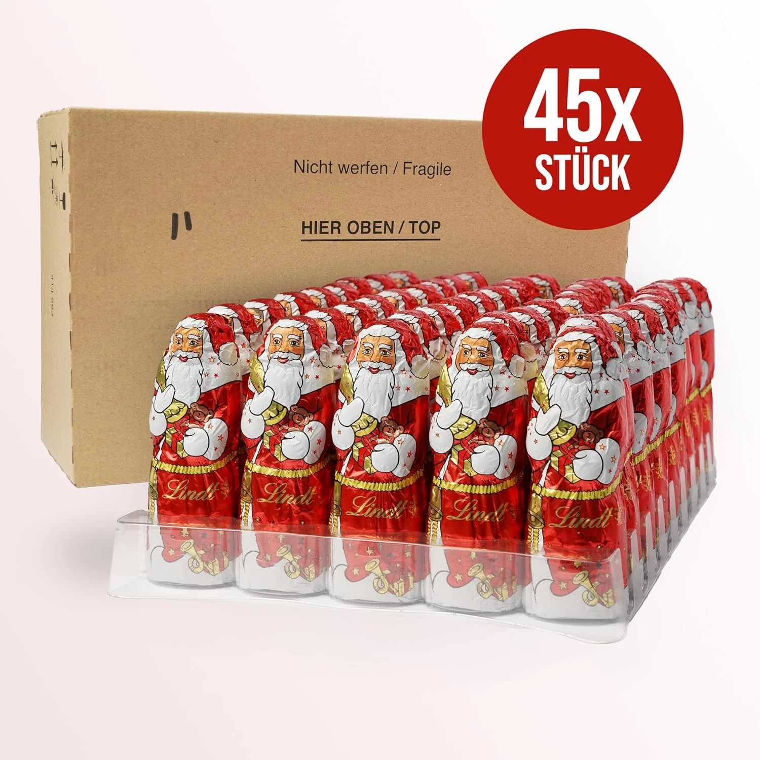 Lindt Weihnachtsmänner aus Alpenvollmilch – 45er Großpackung (45 × 40g) - Image 3