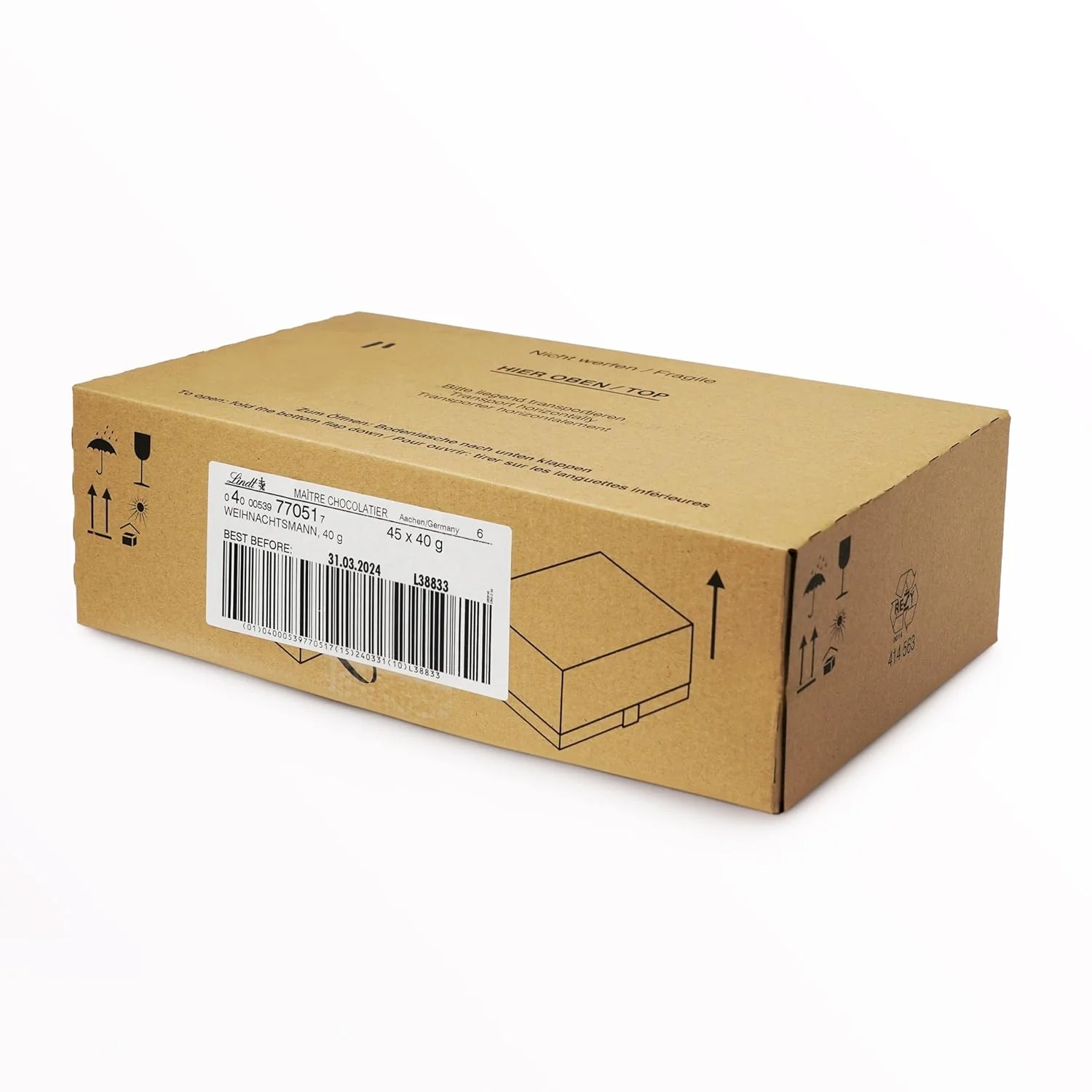 Lindt Weihnachtsmänner aus Alpenvollmilch – 45er Großpackung (45 × 40g) - Image 4