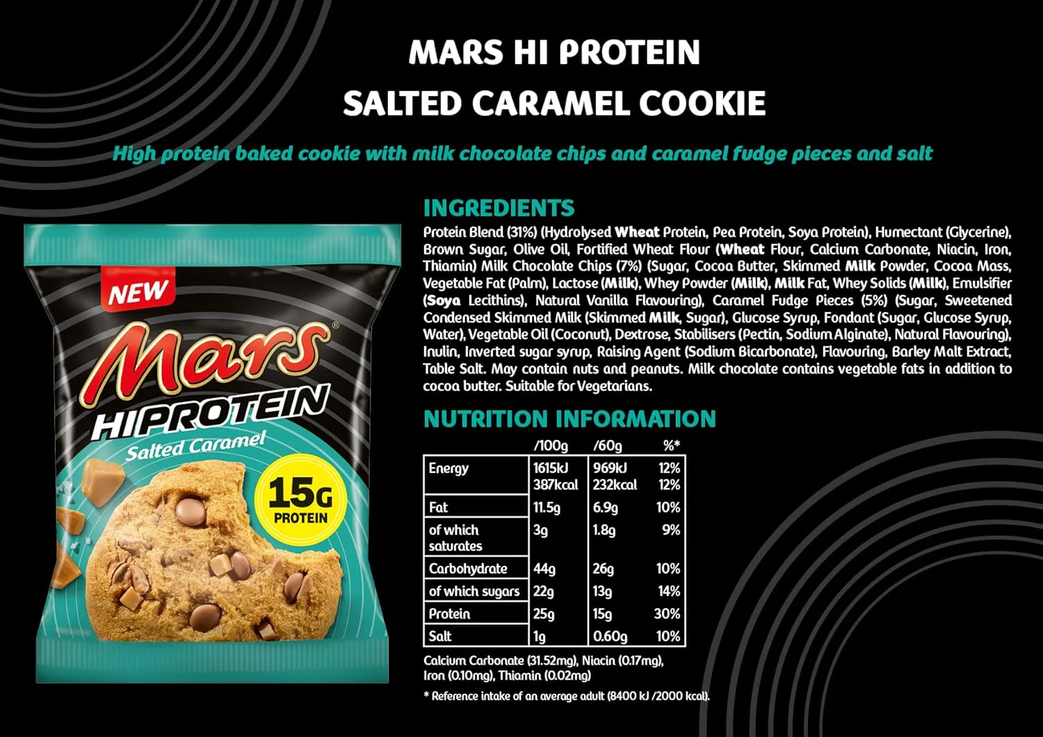Mars High Protein Salted Caramel Cookie 60g - Image 4