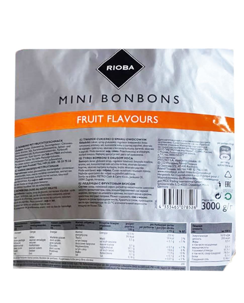 Mini Bonbons als Wurfmaterial, für Kindergeburtstag und Büro, 1er Pack (1 x 3kg) - Image 3