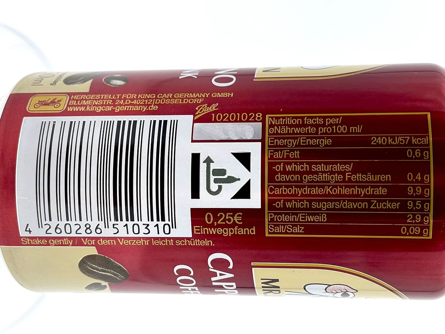 Mr. Brown Cappuccino Coffee Drink, inkl. Pfand, 24er Pack (24 x 250 ml) - Image 4