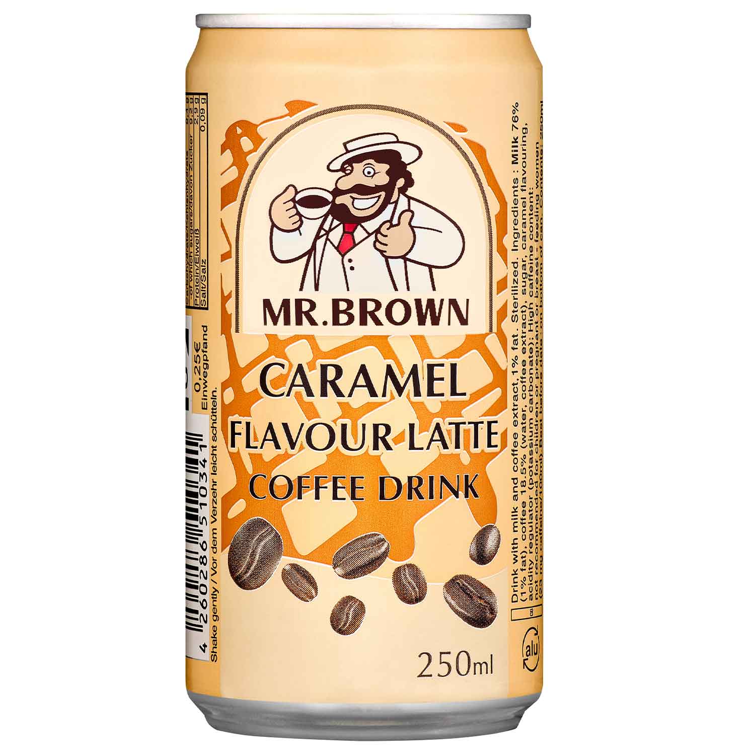 Mr. Brown Coffee Drink Caramel Latte 24 x 250ml - Image 2