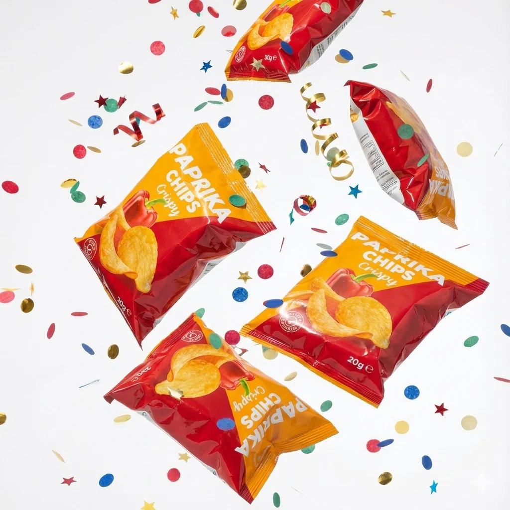Paprika Chips als Karneval-Wurfmaterial – 40×20 g Mini-Chips einzeln verpackt - Image 3