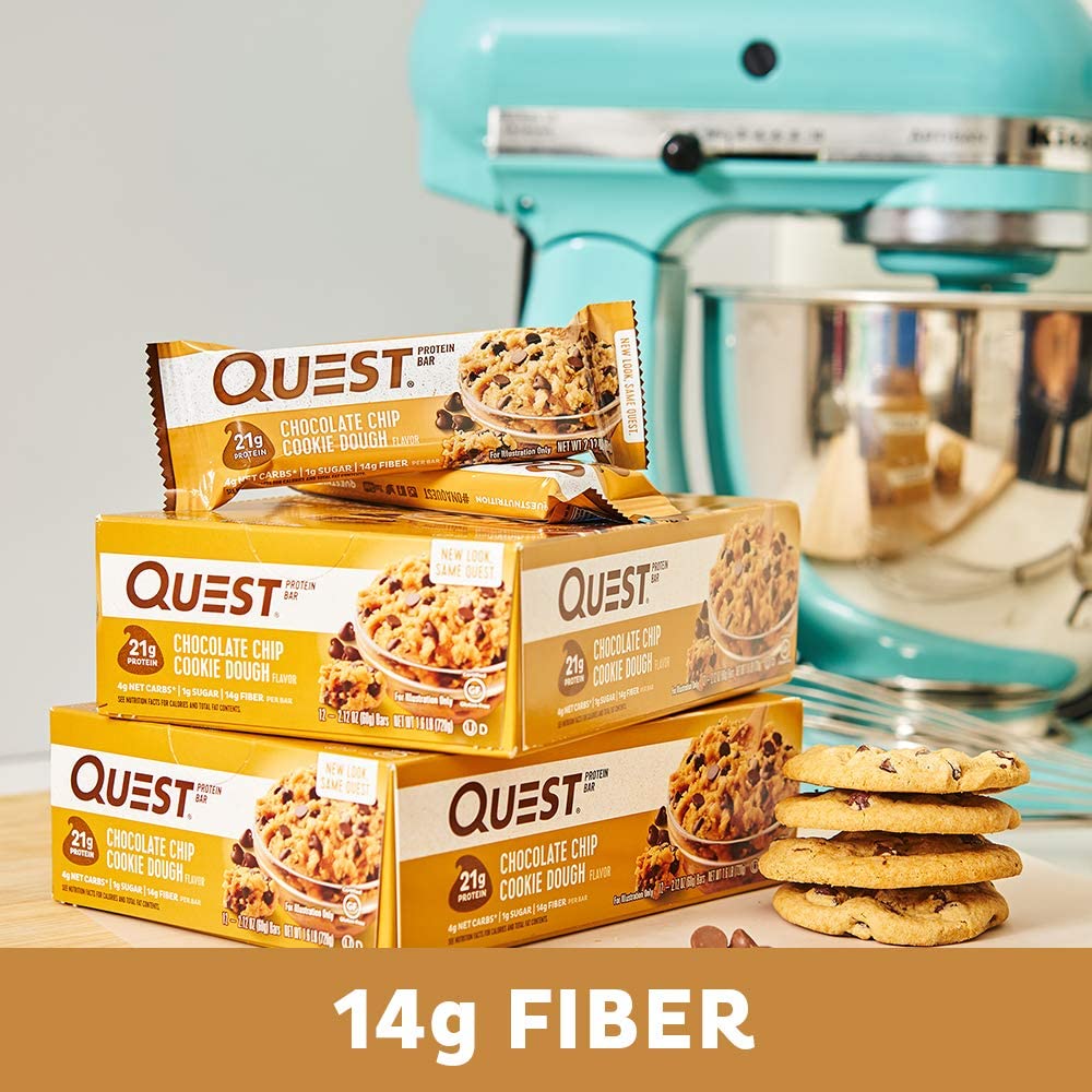 Quest Nutrition Proteinriegel Chocolate Chip Cookie Dough 60g - Image 4