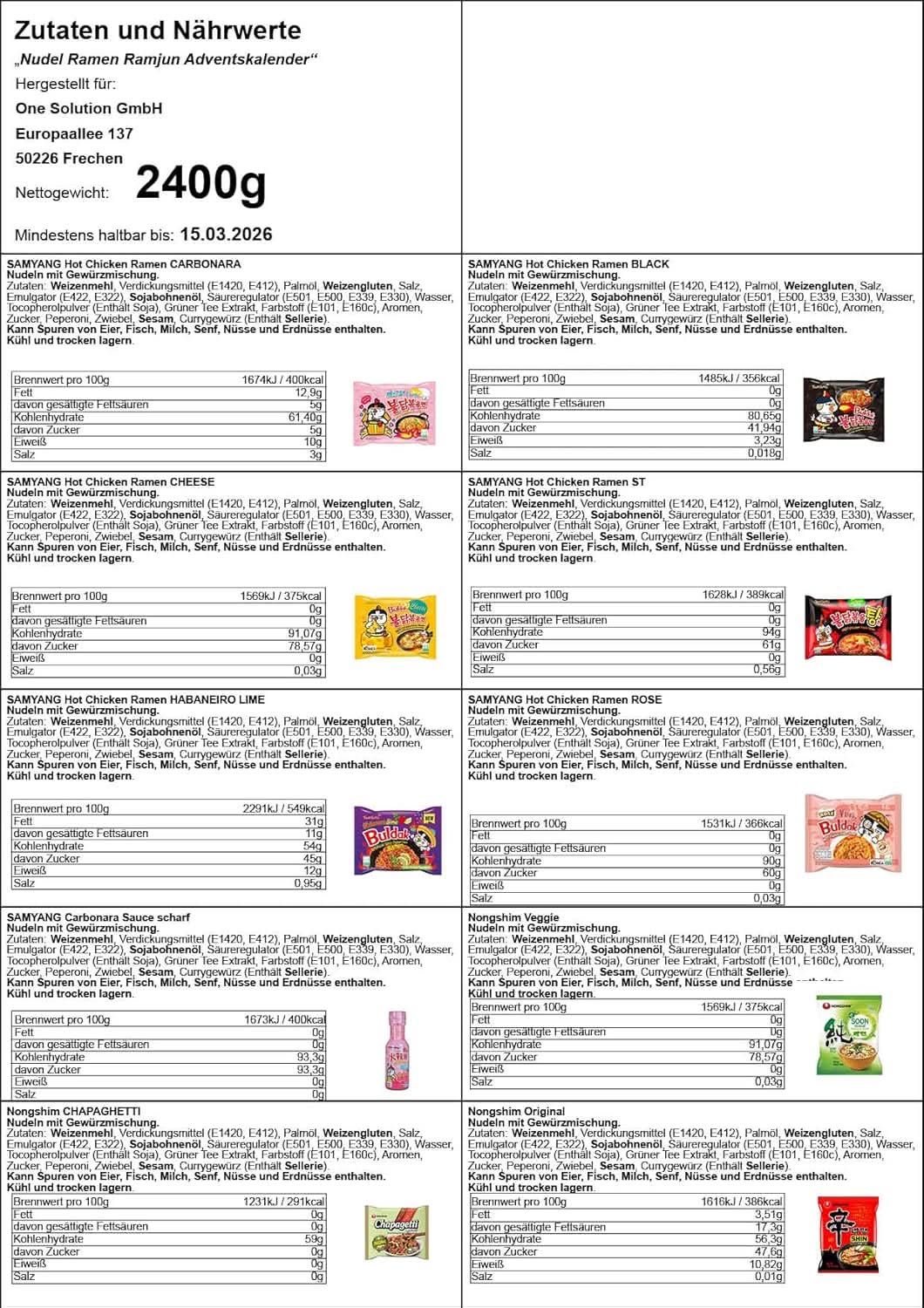 Ramen XXL Adventskalender - 24 köstliche Instant-Nudeln - Image 5