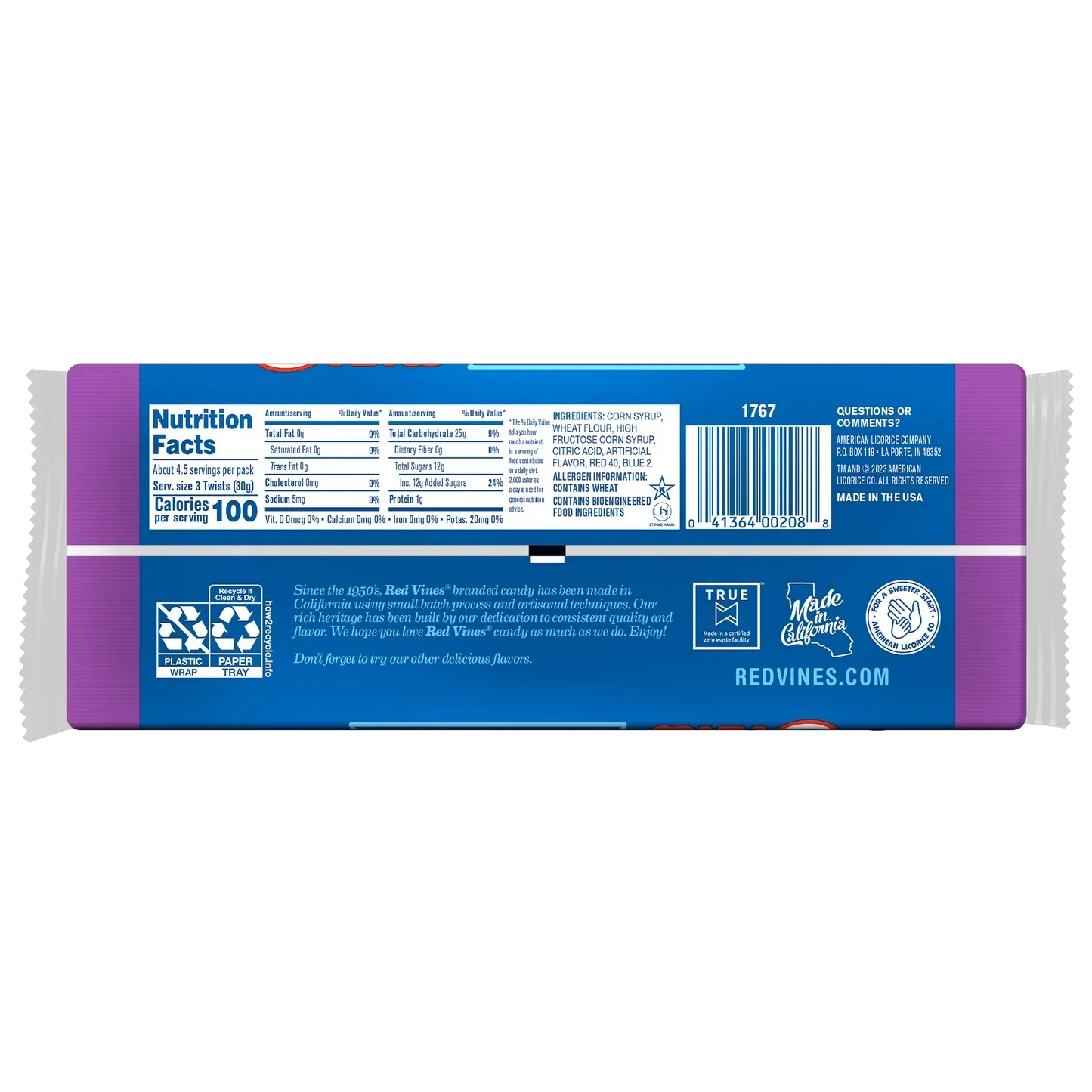 Red Vines Grape Licorice Twists 142g - Image 3