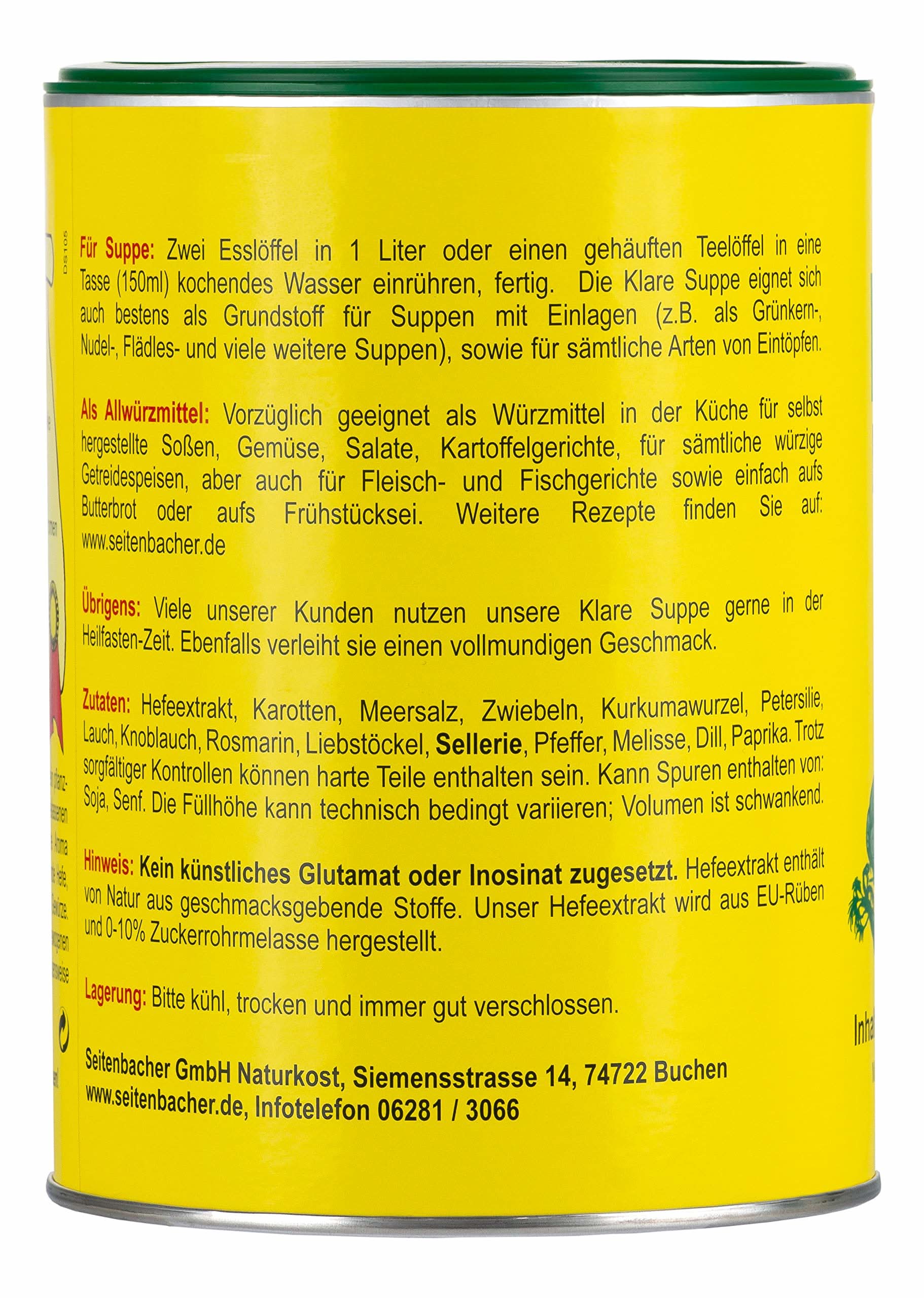 Seitenbacher Klare Suppe I Gemüsebrühe I 6er Pack (6x 140 g) - Image 4