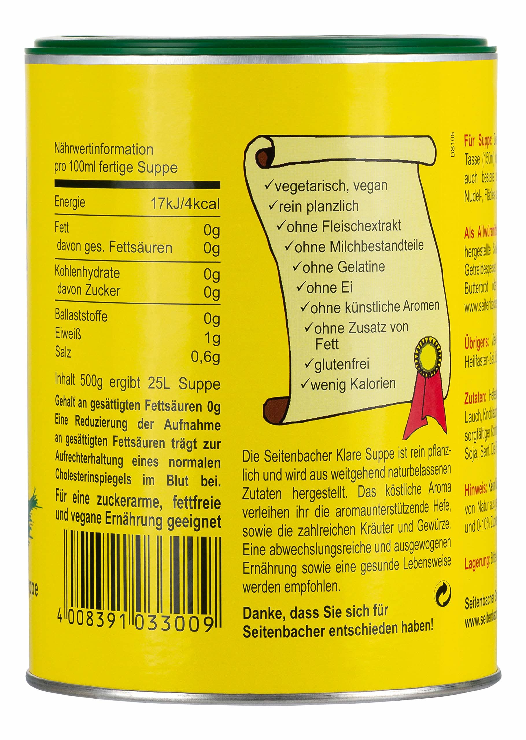 Seitenbacher Klare Suppe I Gemüsebrühe I 6er Pack (6x 140 g) - Image 5