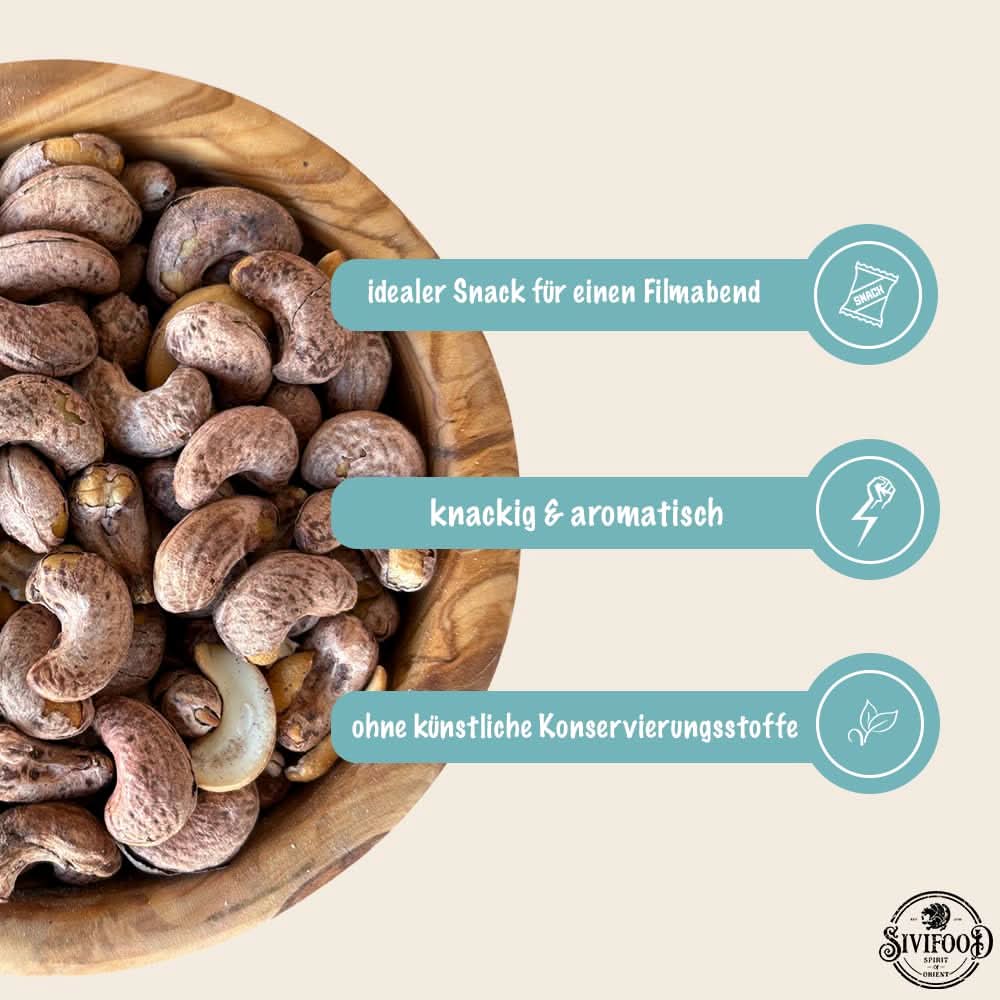 SIVIFOOD Jumbo Cashewkerne mit Haut 250g - Image 3
