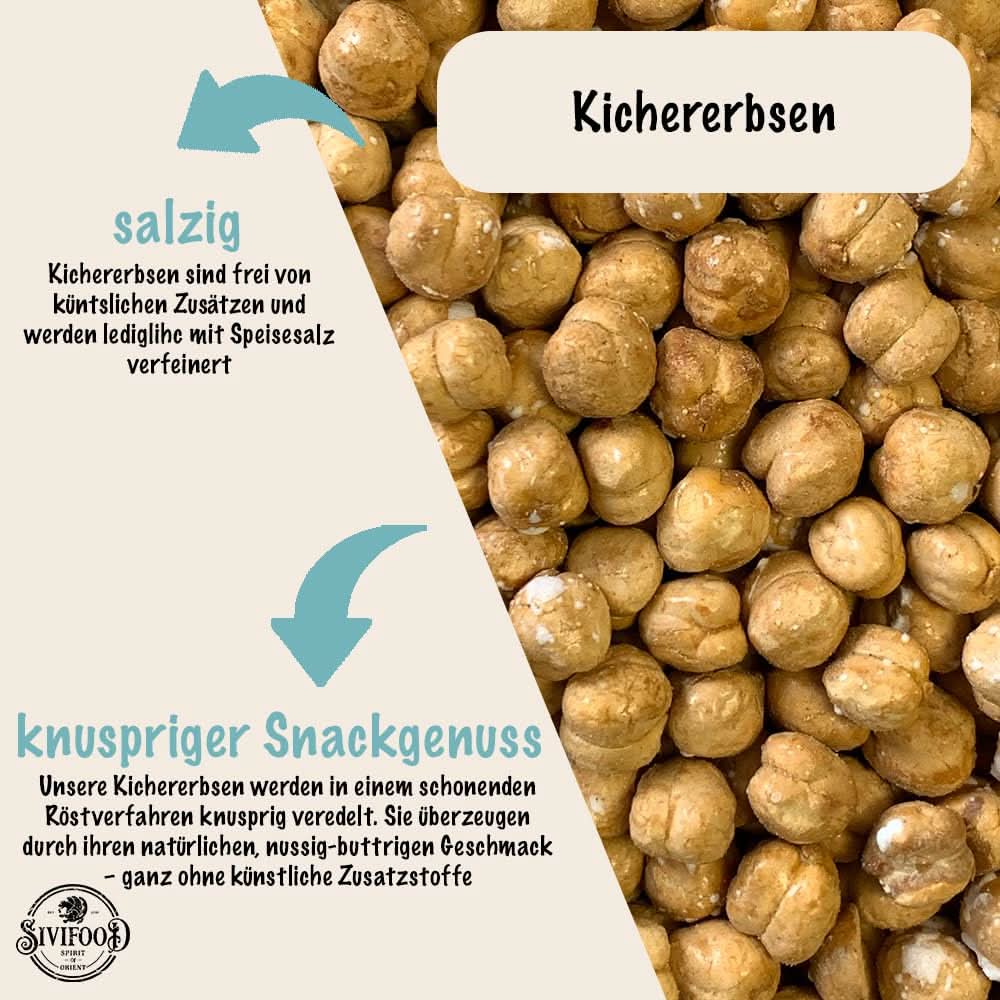 SIVIFOOD Kichererbsen geröstet und gesalzen 500g - Image 2