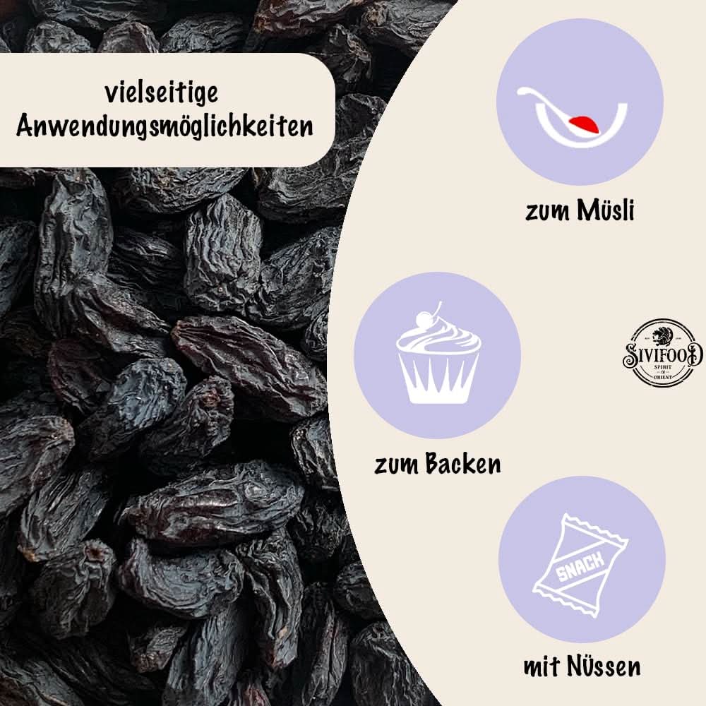 SIVIFOOD schwarze Jumbo Rosinen 300g - Image 2