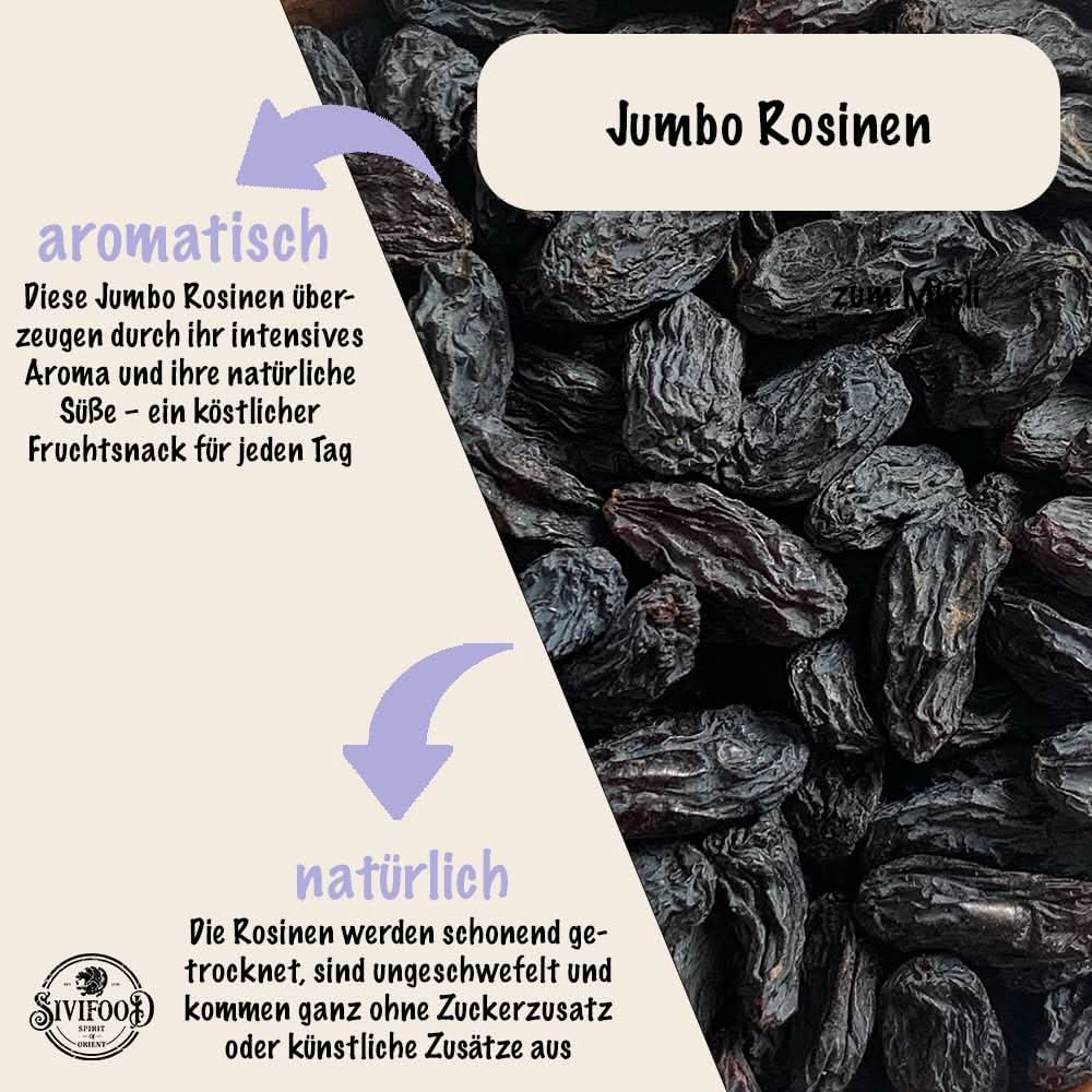 SIVIFOOD schwarze Jumbo Rosinen 300g - Image 3