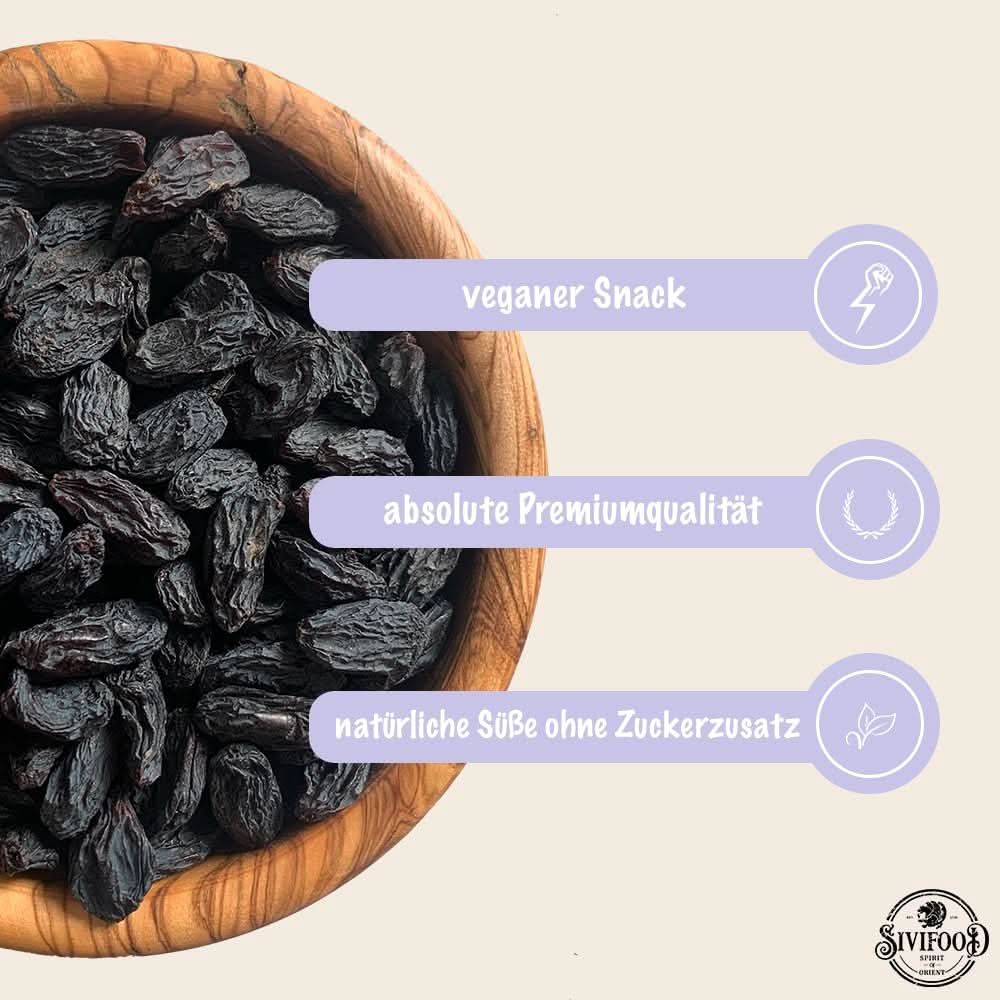 SIVIFOOD schwarze Jumbo Rosinen 300g - Image 4