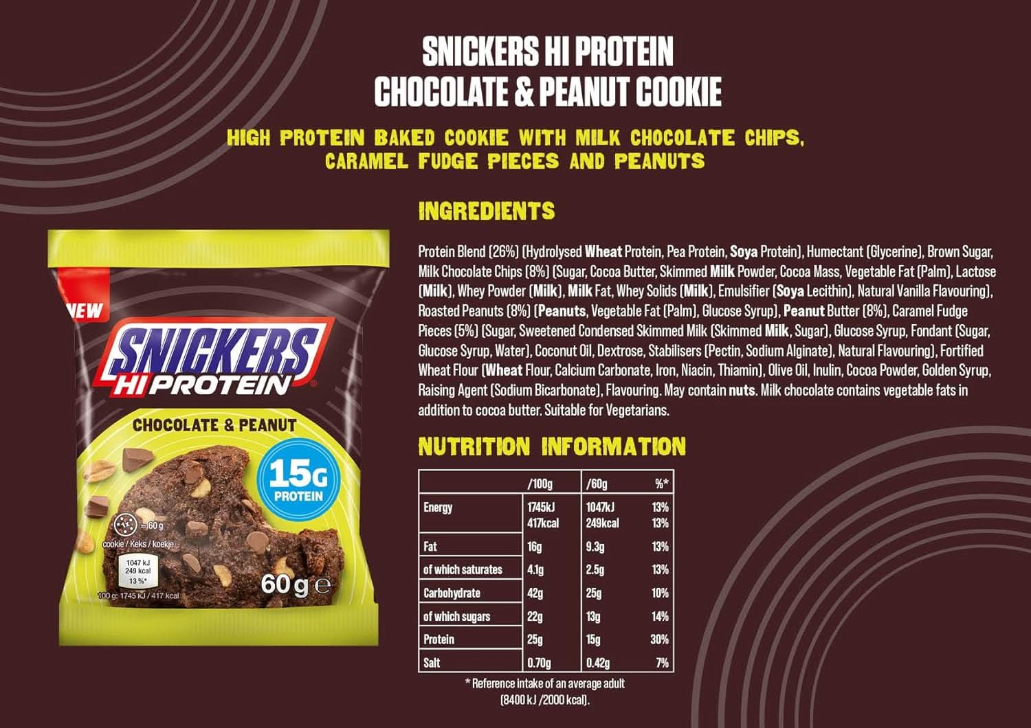 Snickers High Protein Cookie 60g - Image 3