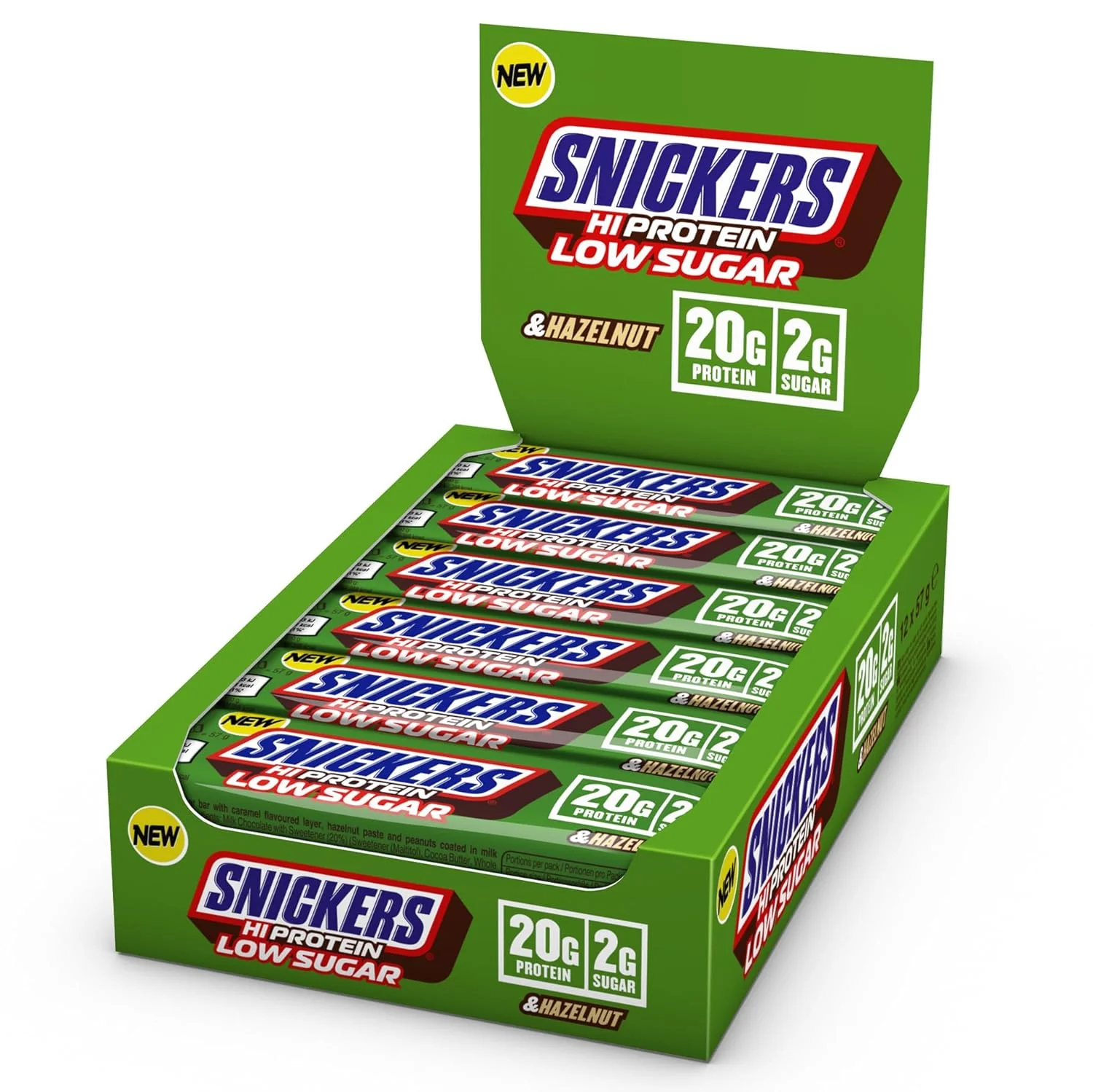 Snickers Low Sugar High Protein Bar Hazelnut 57g - Image 3