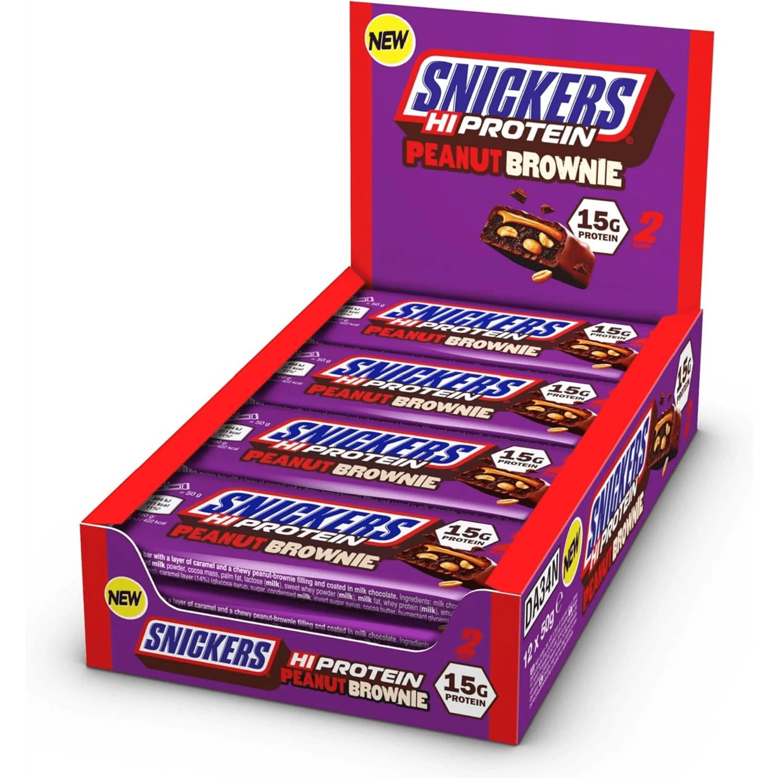 Snickers Peanut Brownie Proteinriegel 50g - Image 2