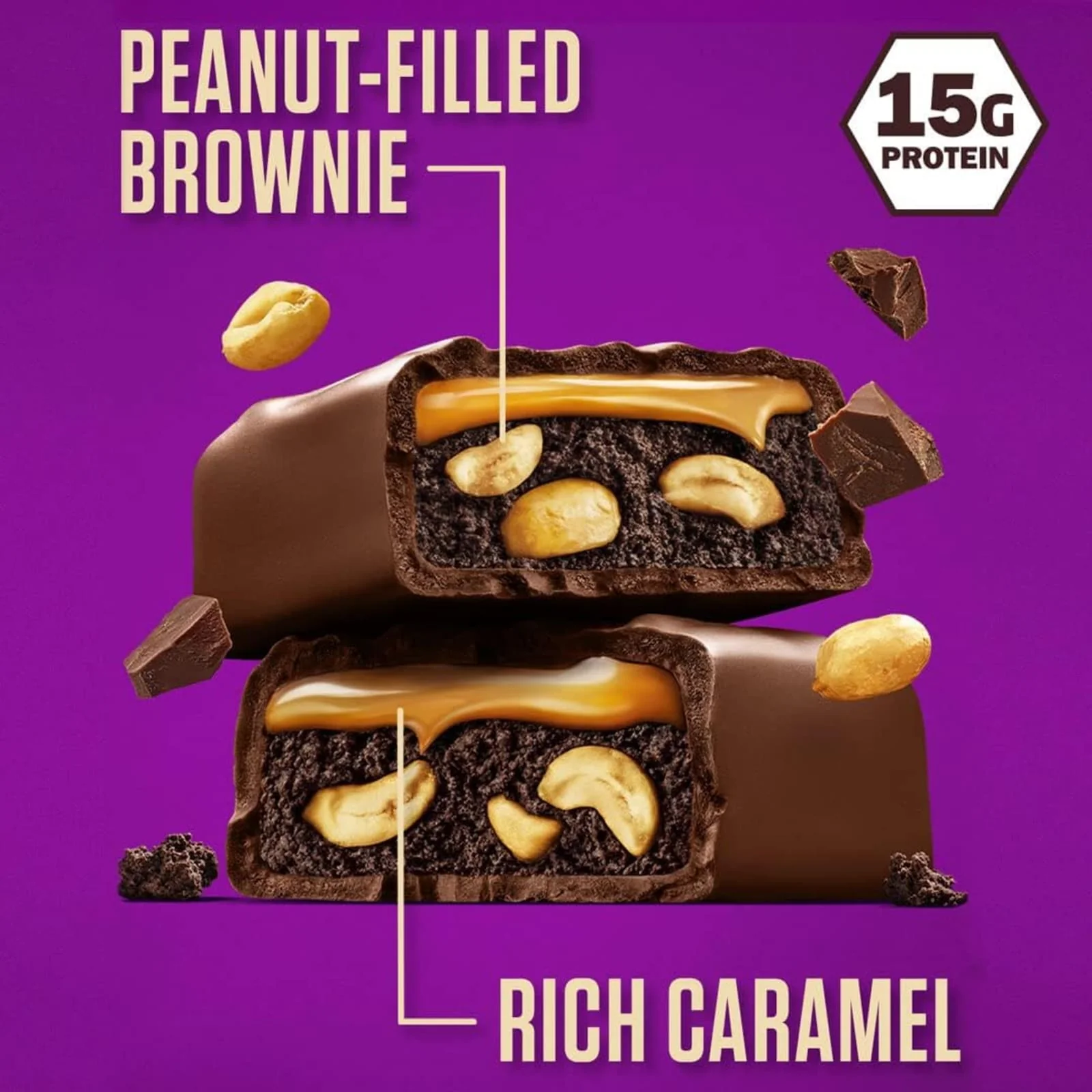 Snickers Peanut Brownie Proteinriegel 50g - Image 3