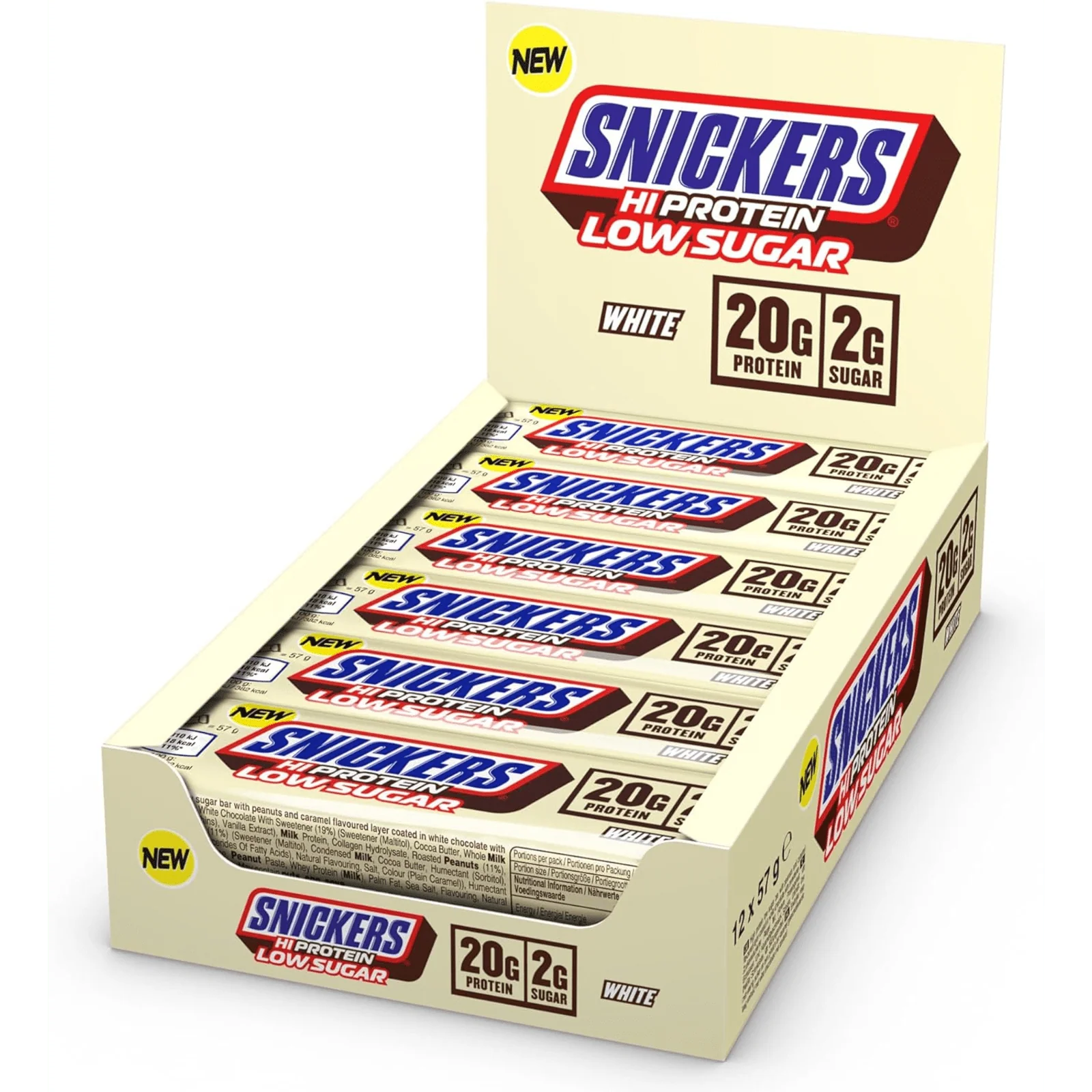 Snickers White Low Sugar High Proteinriegel 57g - Image 5