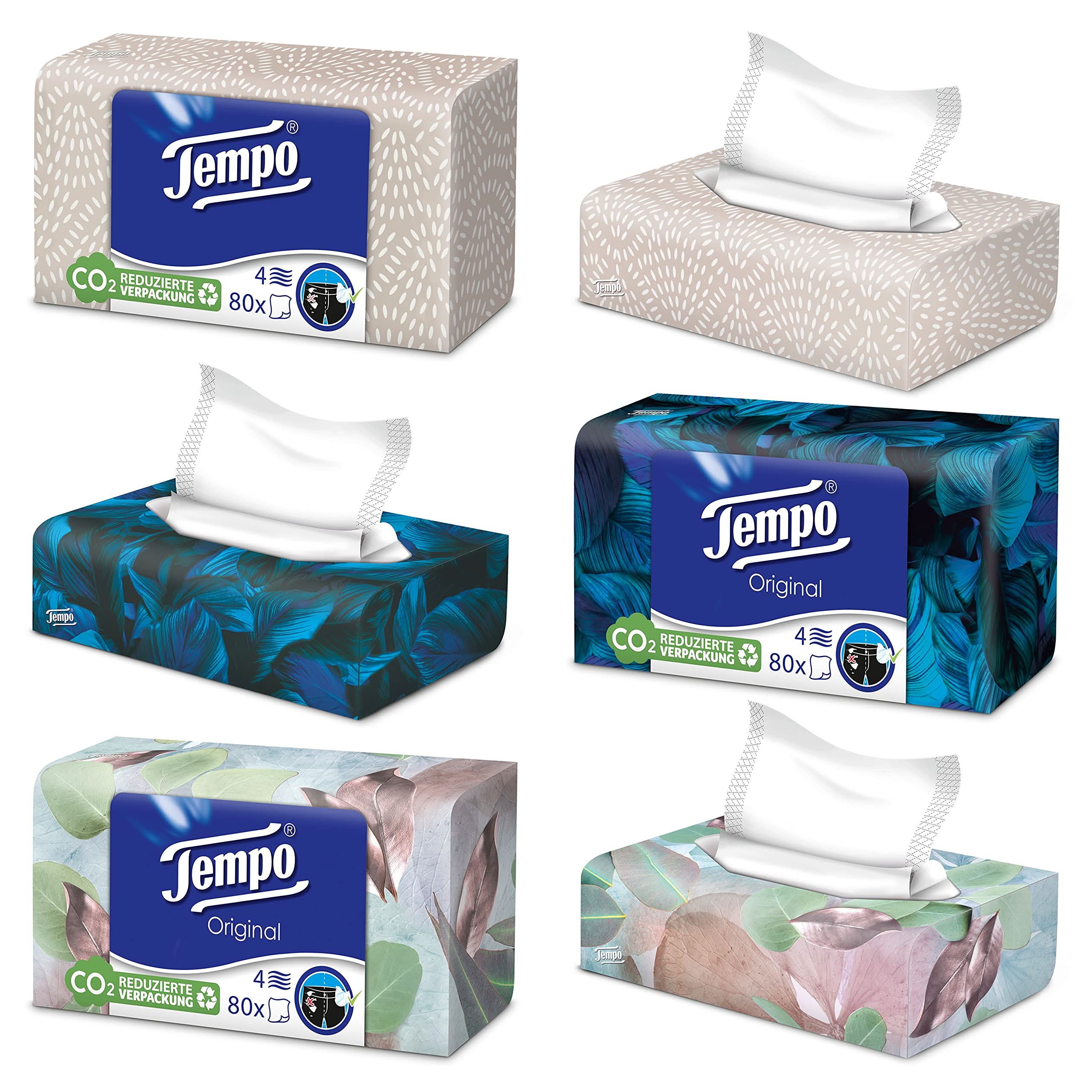 Tempo Taschentuch Original Trio-Box 3x80 Tücher, Großpackung, 700 g - Image 3