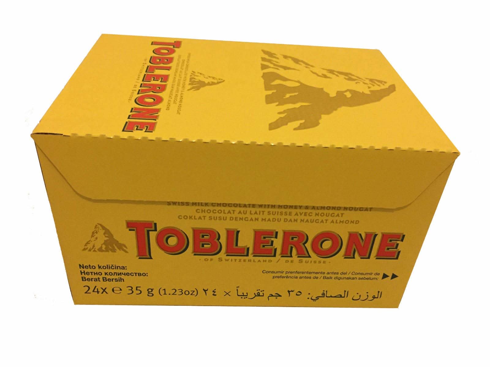 Toblerone Schweizer Milchschokolade mit Honig- und Mandel-Torrone - 24x35g - Image 5