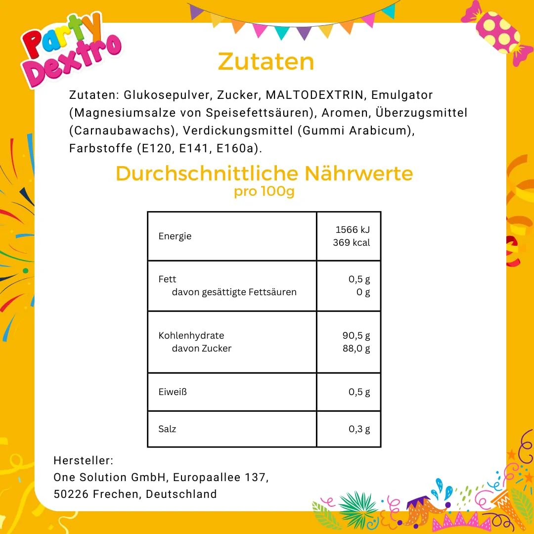 Traubenzucker-Ketten - Wurfmaterial für Karneval & Fasching – 40 Stück einzeln verpackt 720g - Image 3