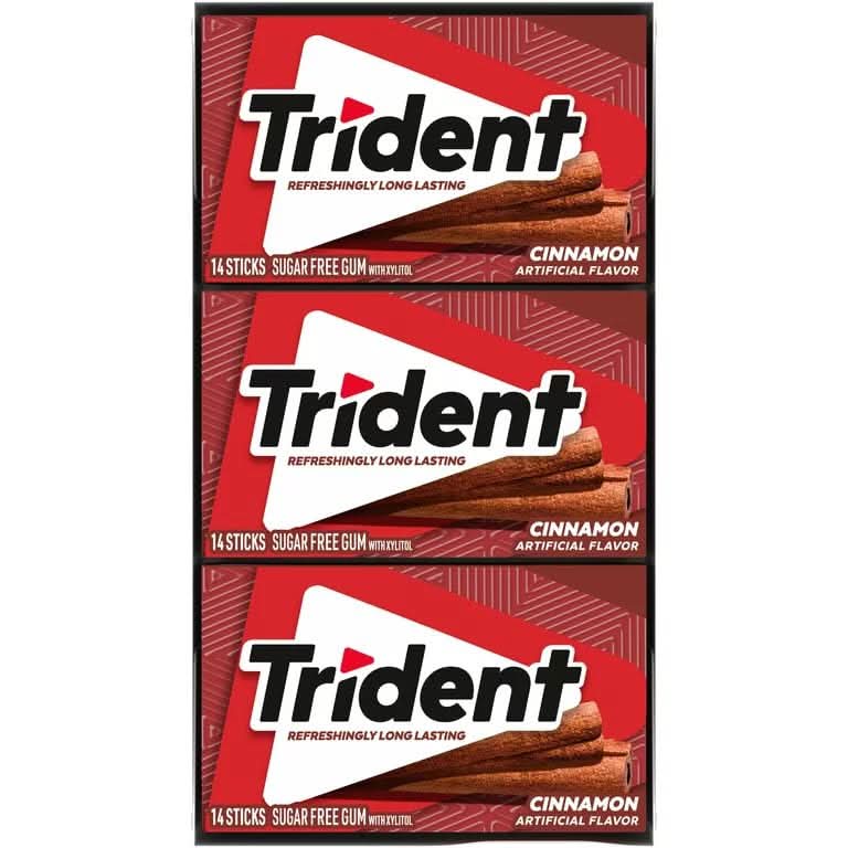 Trident Cinnamon Sugar Free Gum, 12 Packs of 14 Pieces (168 Total Pieces) - Image 3