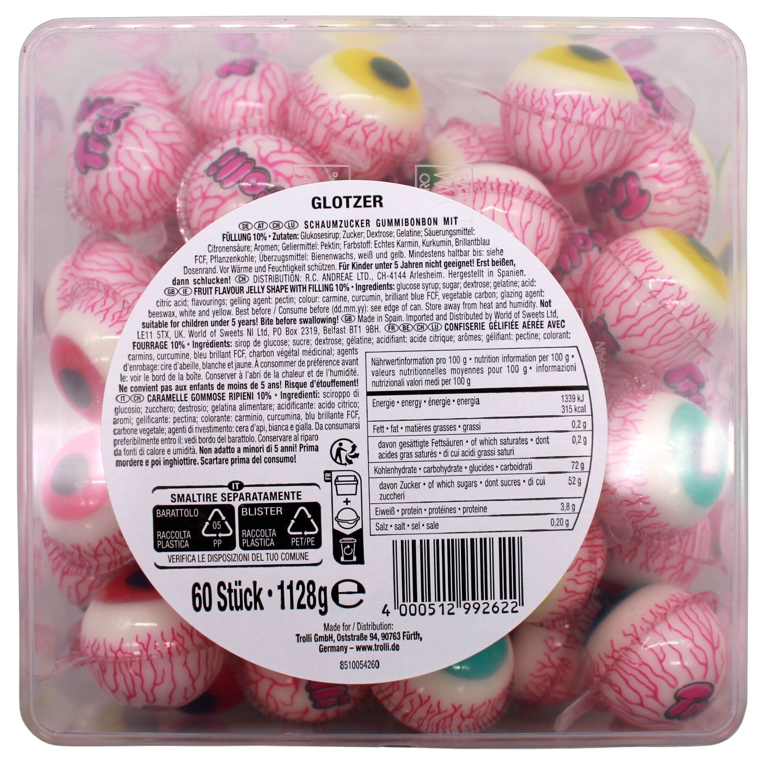 Trolli Glotzer 60 x Schaumzucker-Gummibonbon mit Super Saure Füllung - Image 4