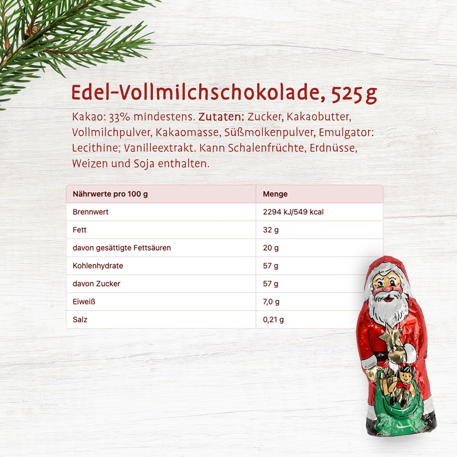 Riegelein massive Weihnachtsmännchen Dose, 70 Stück - Image 8