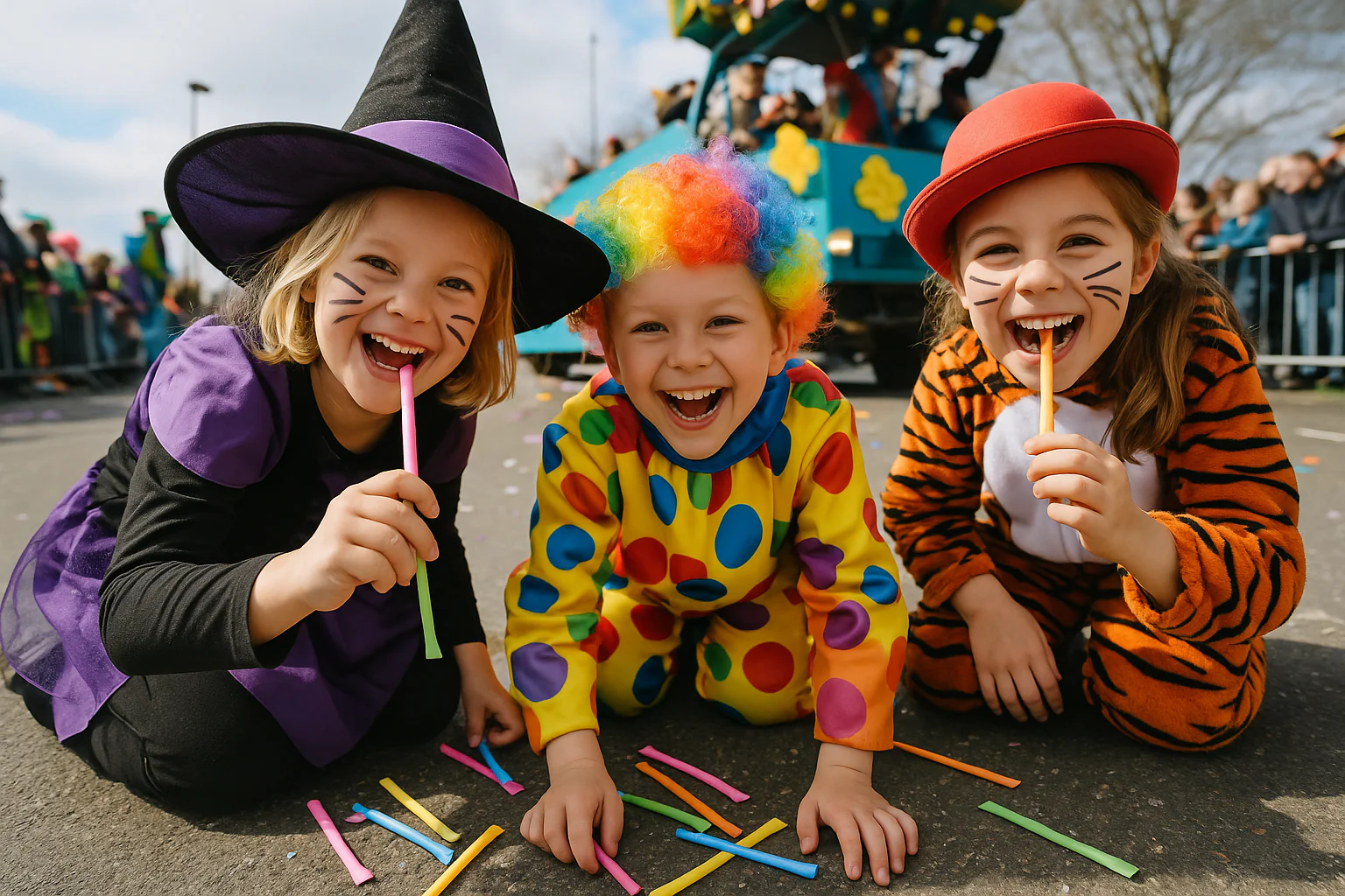 Karneval Wurfmaterial 500 Stück – Brausepulver & Süßigkeiten-Stangen | Neon Pulversticks | Perfekt als Kamelle für Fasching, Umzüge & Kinder - Image 3
