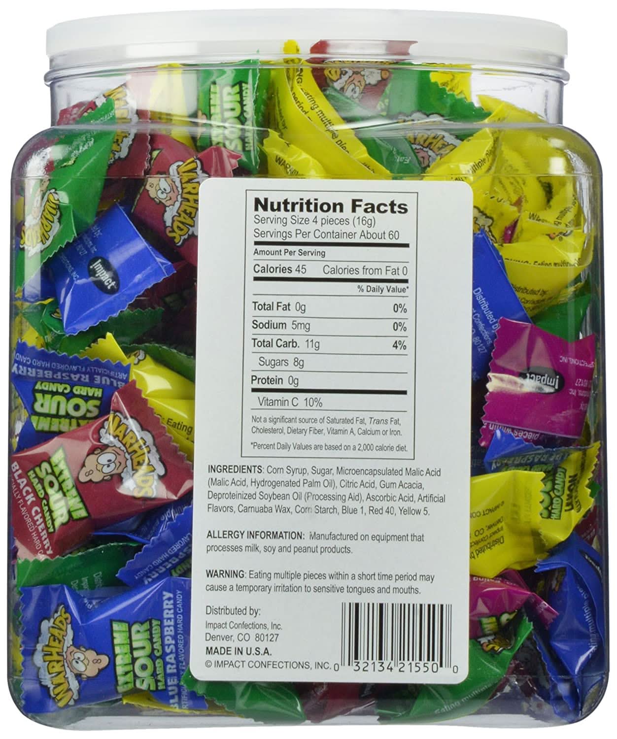 Warheads saure USA Bonbons - 240 Stück Dose - Image 4
