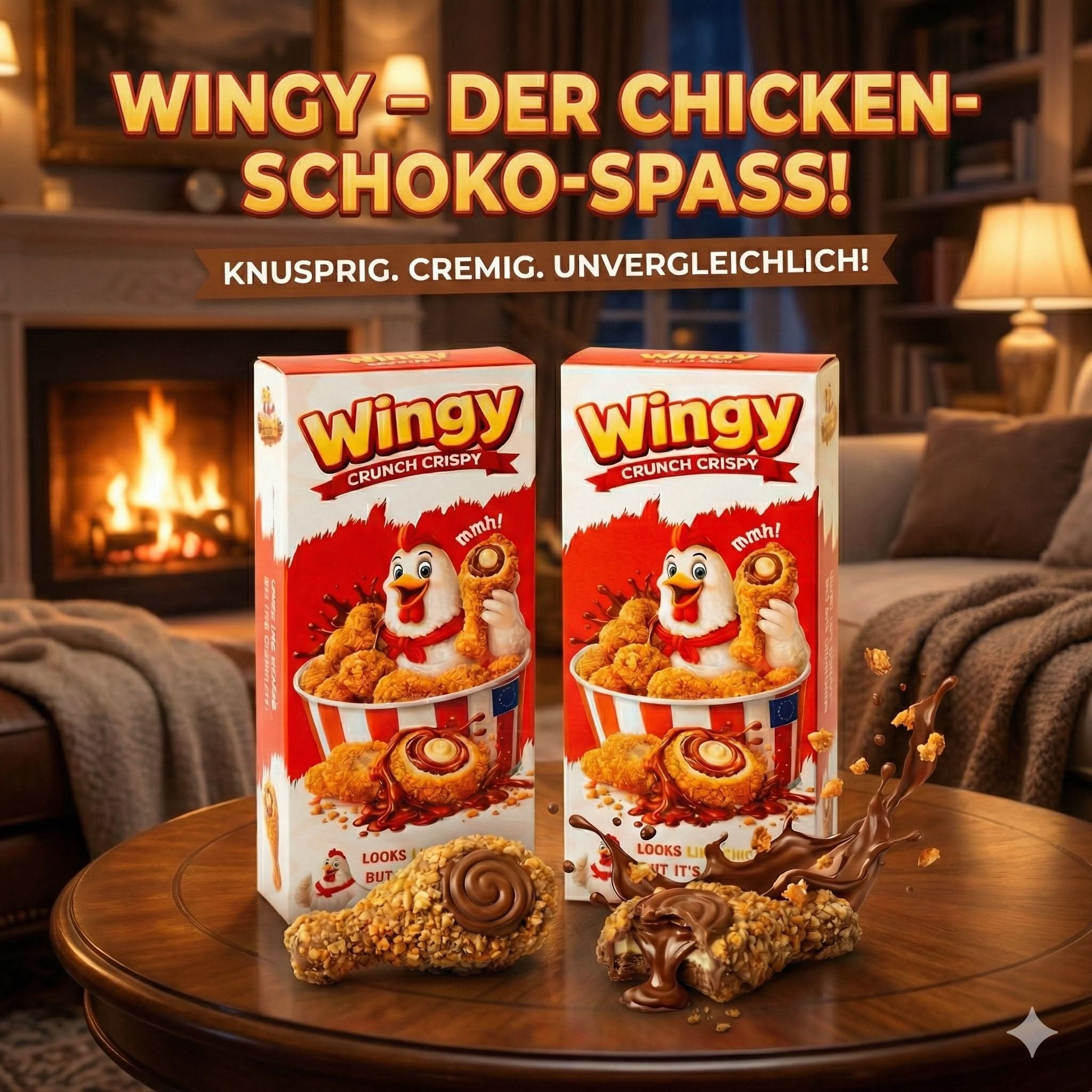Wingy Crunch Crispy Schokolade 50g – Fun Snack - Image 2